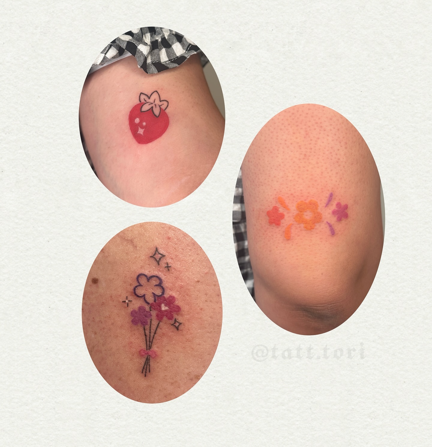 Fruit and flowers dotwork tattoo on the forearm by 𝔱𝔬𝔯𝔦