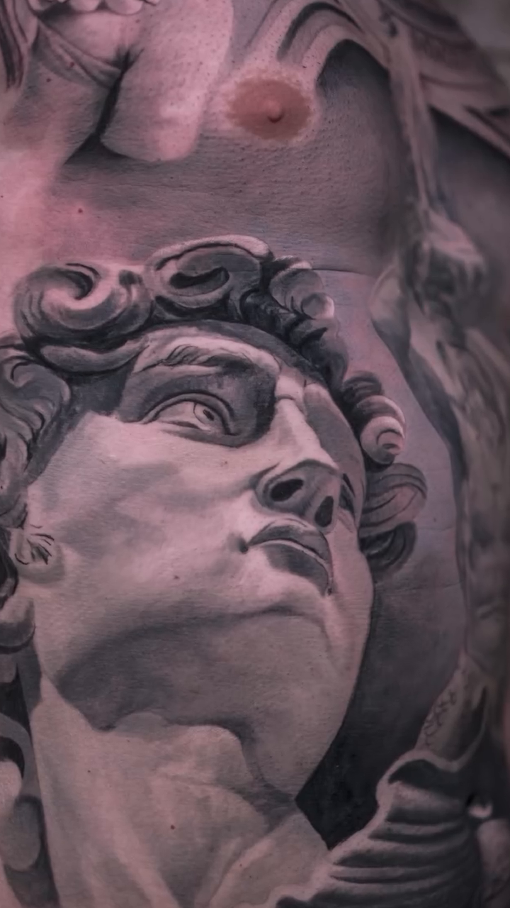 Tattoo by @andrea_fiorenza — realism, black_and_grey