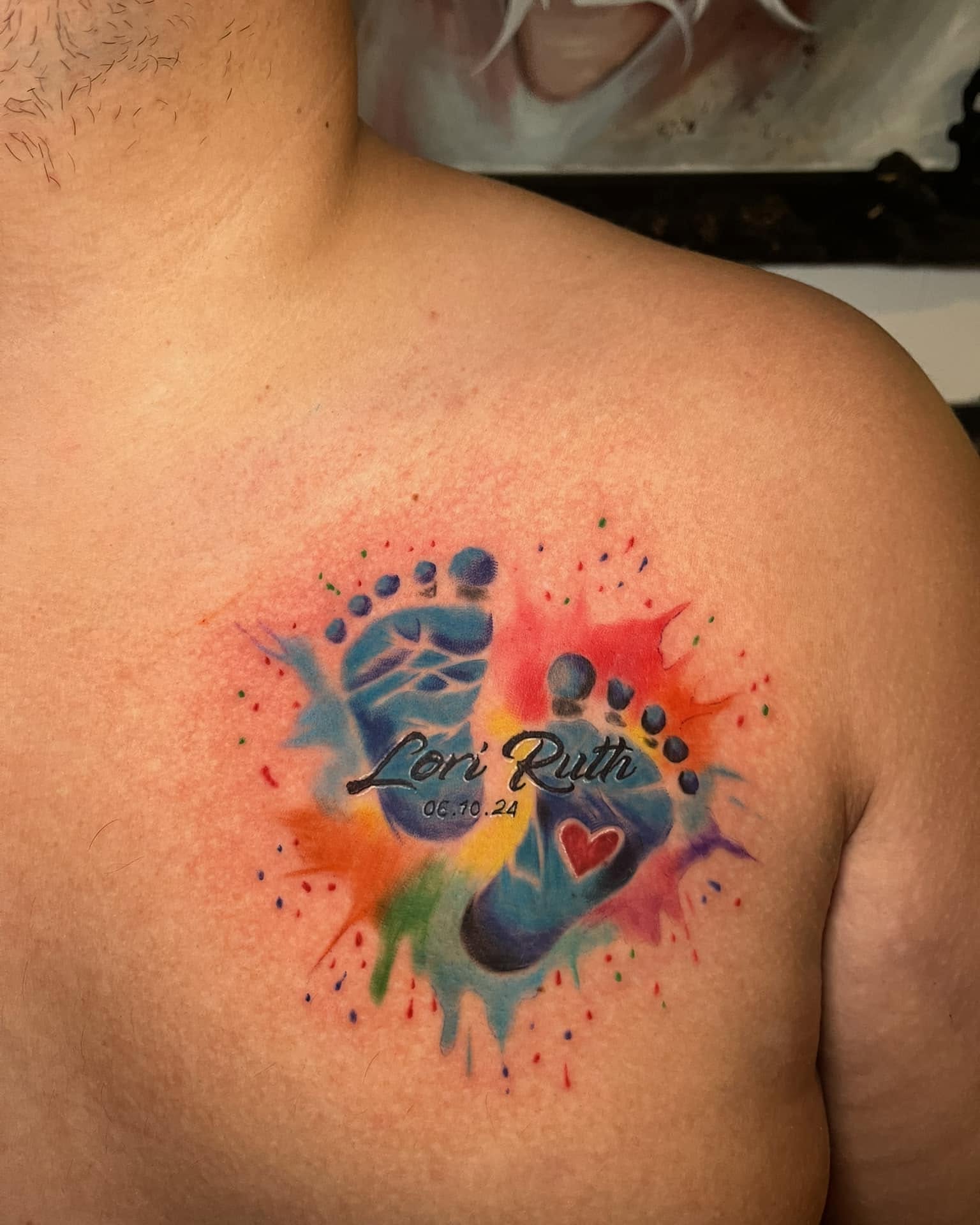 Tattoo by @saintstatts — watercolor