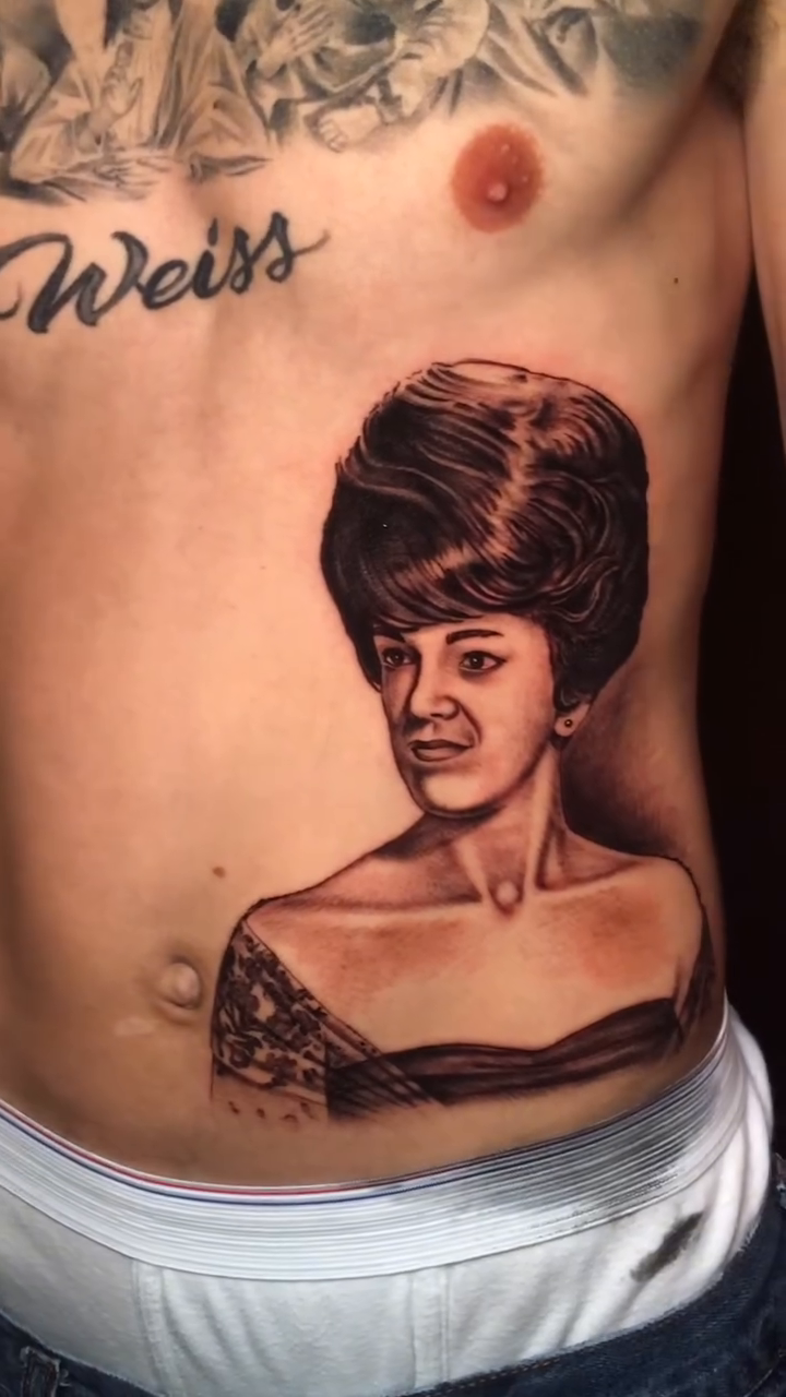 Portrait of a woman realism tattoo by Jose Calderon