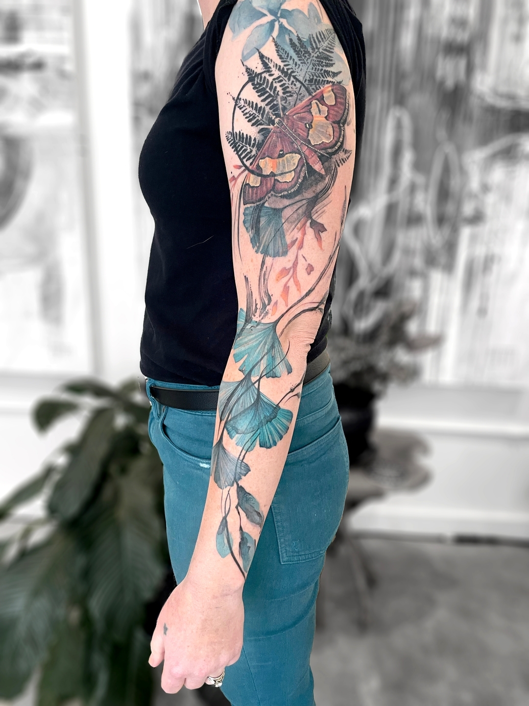 Tattoo by @emmagracetattoo — dotwork, watercolor