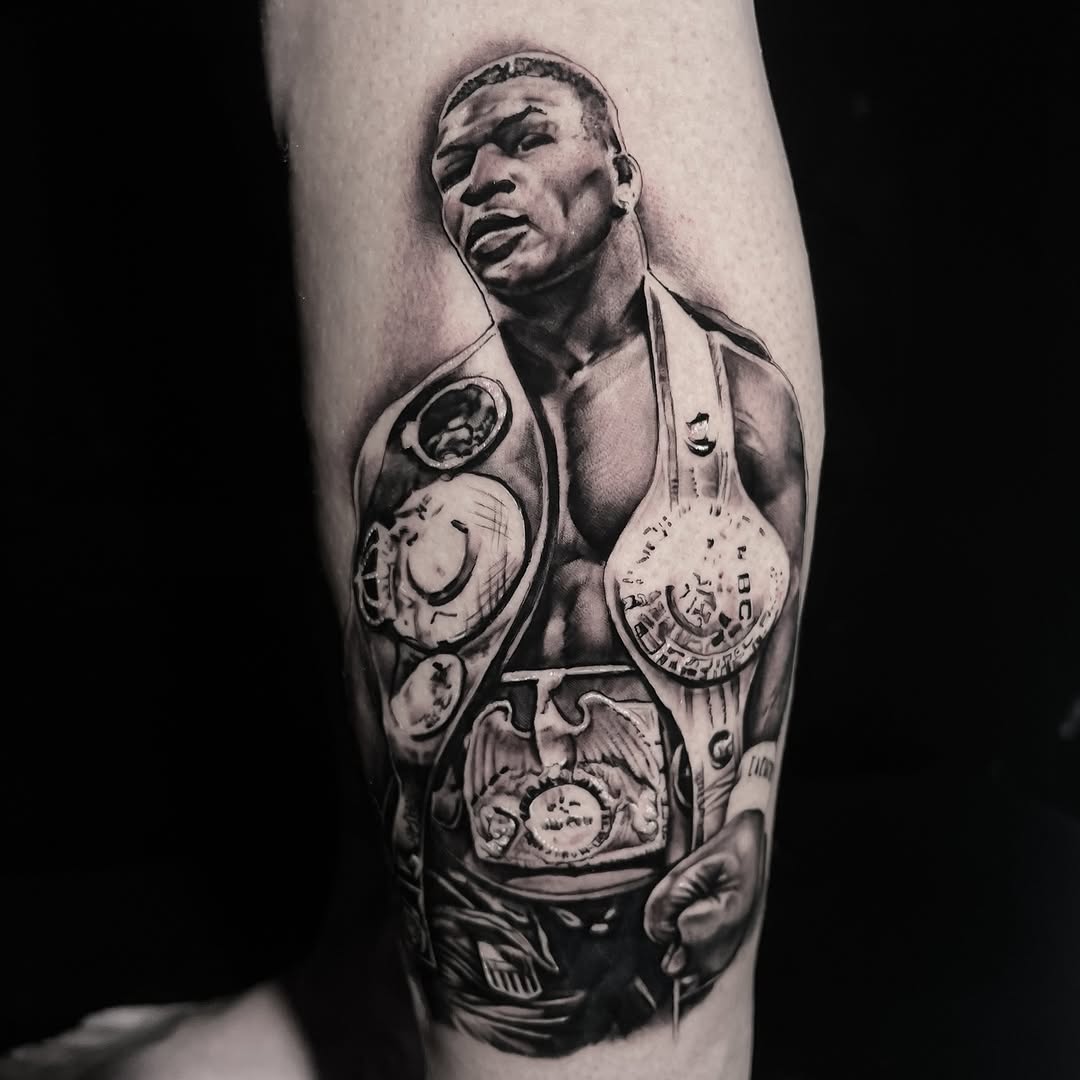 Tattoo by @mannyfacestattoo — realism, black_and_grey