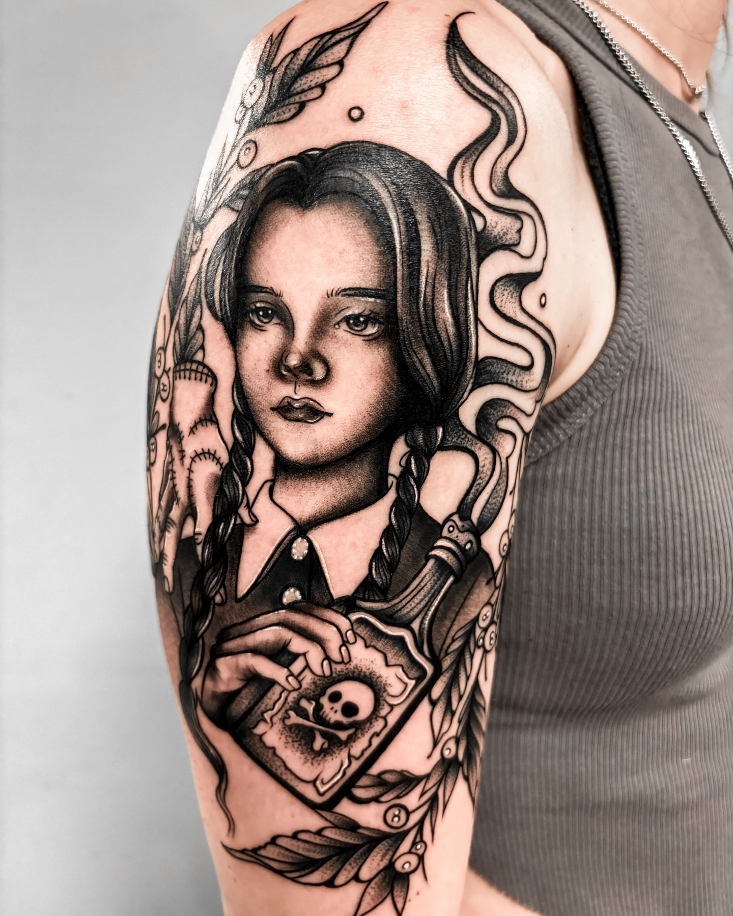Girl with braid realism tattoo on the forearm by ✿ Desiree Gawle ✿