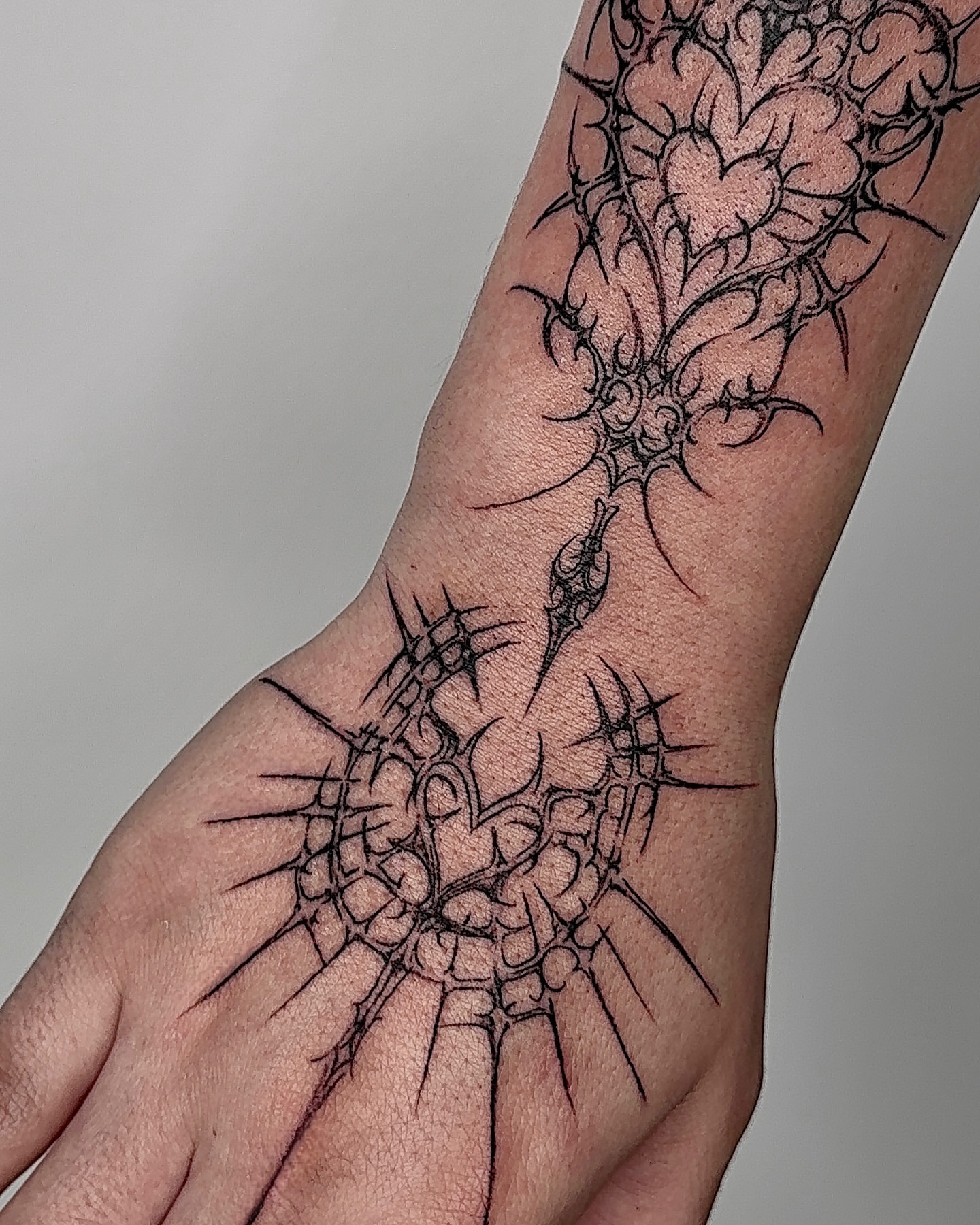 Tattoo by @grimsaintt — black_and_grey