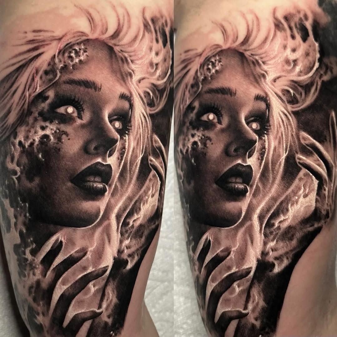 Tattoo by @gabejensentattoos — realism, dark_realism