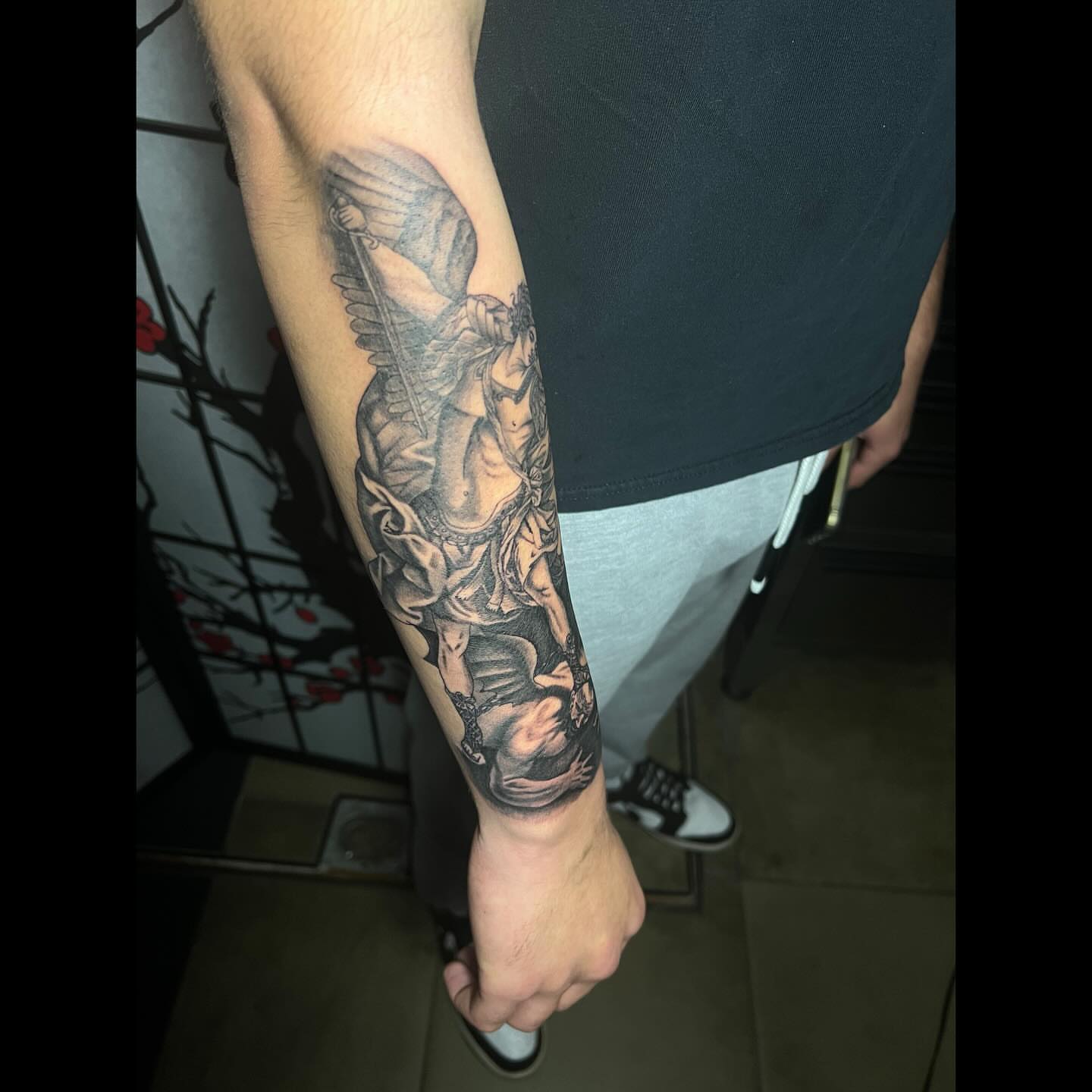 Tattoo by @artbydollface — black_and_grey, realism