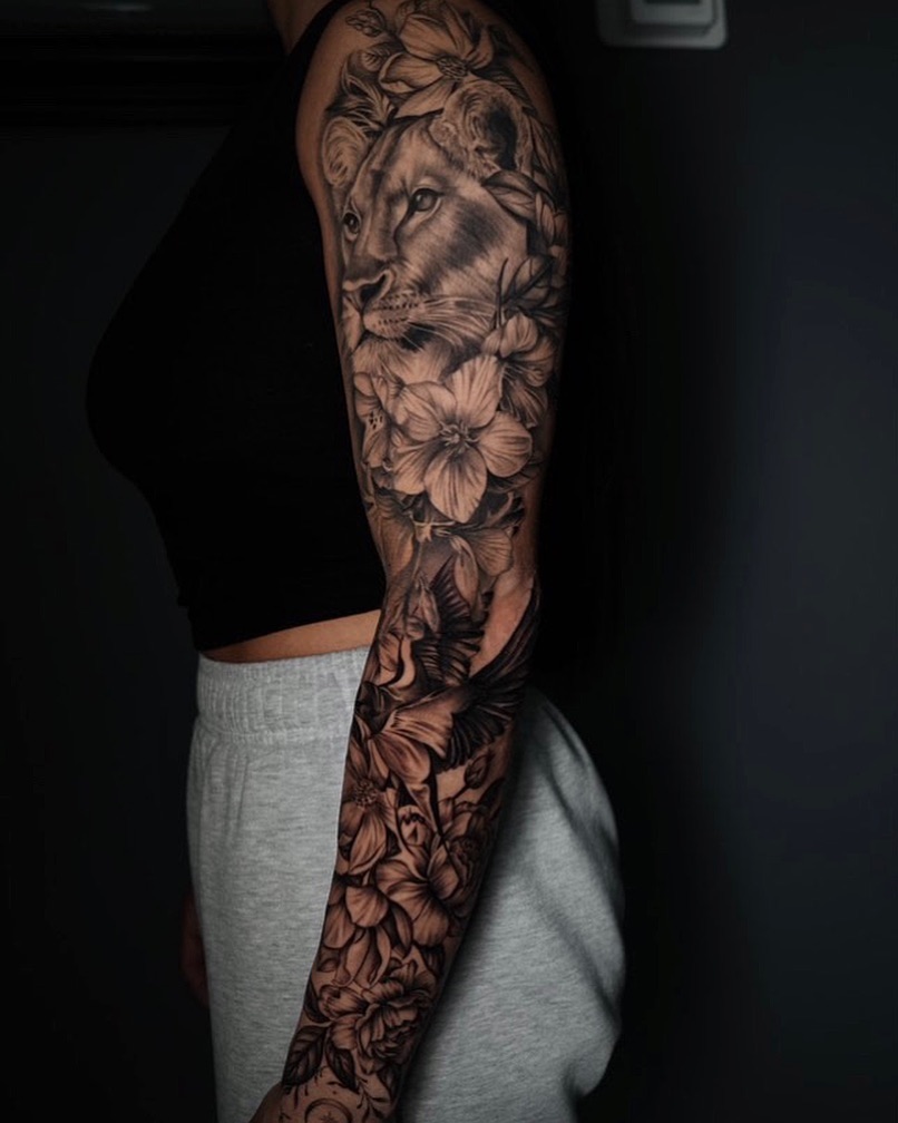 Tattoo by @beckyleetattoos — realism, black_and_grey