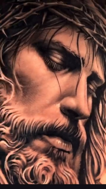 Jesus Christ realism tattoo by Xando