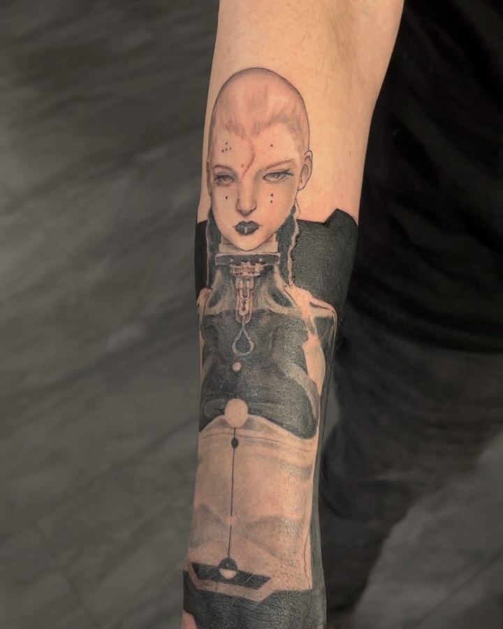 Cyborg woman dark realism tattoo on the forearm by ✨ 𝖘𝖙𝖆𝖇 𝖘𝖙𝖆𝖇 𝖘𝖙𝖆𝖇 ✨