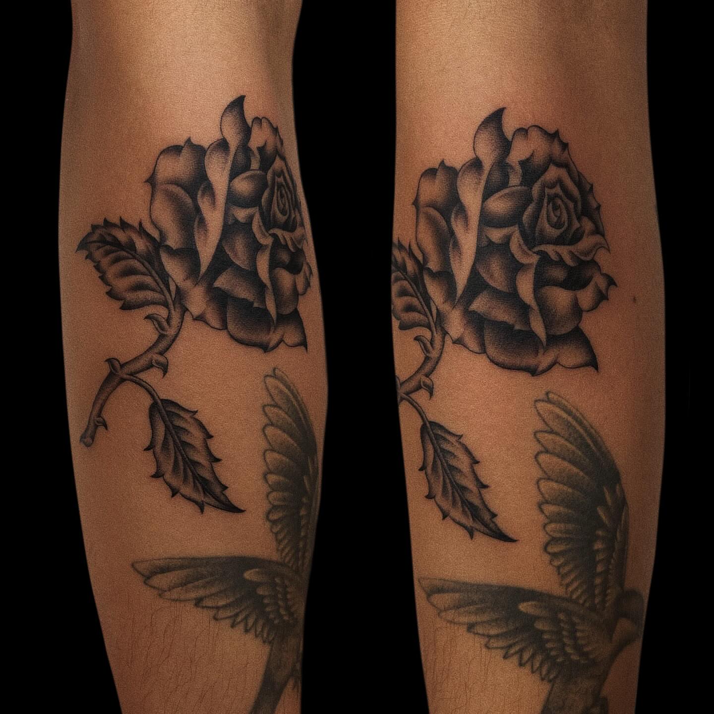 Tattoo by @wizdtattoo — black_and_grey, realism