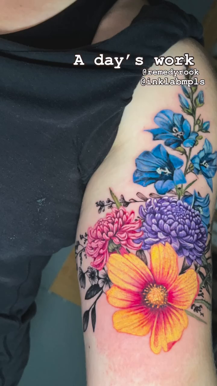 Tattoo by @remedyrook — realism, watercolor