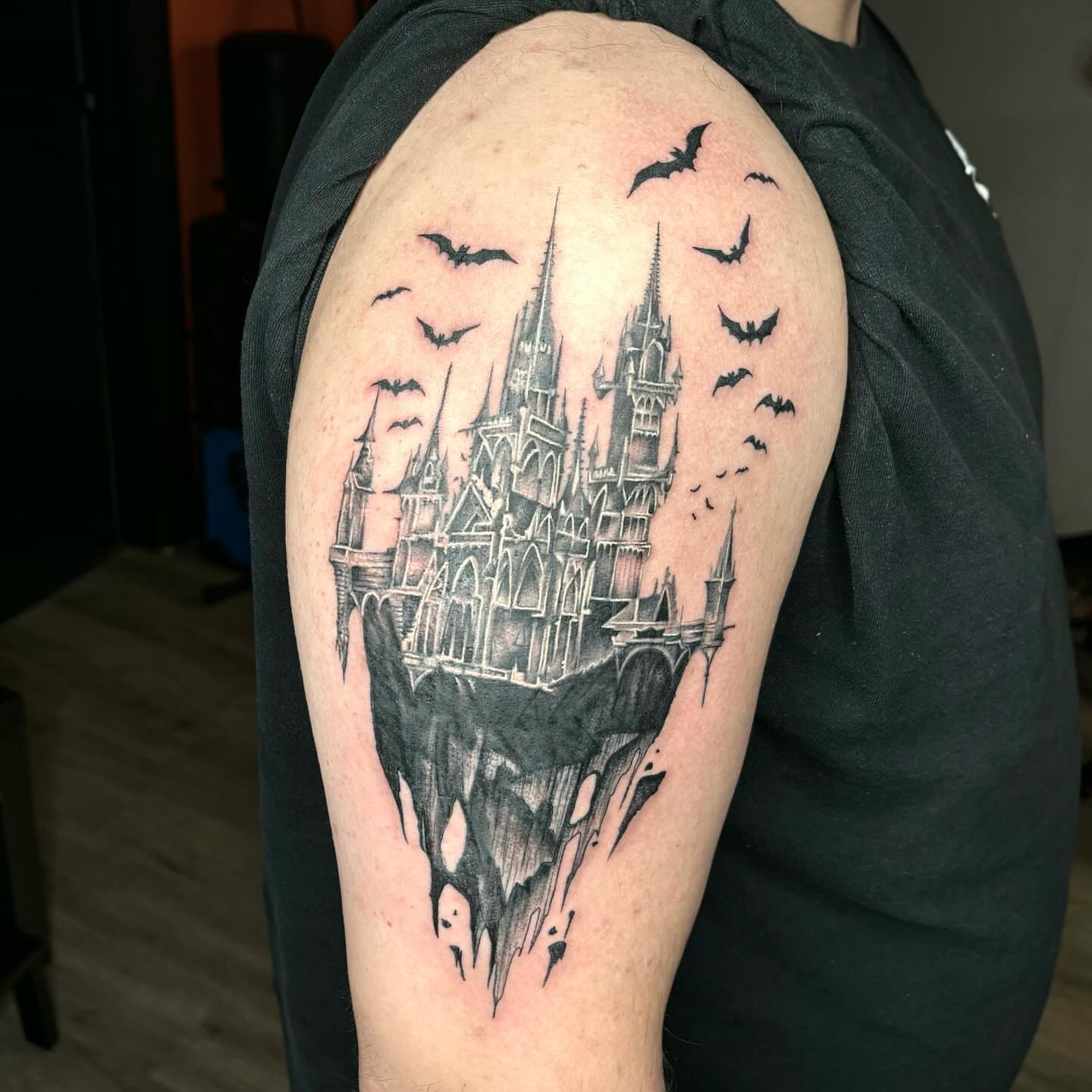 Tattoo by @amberntattoos — black_and_grey, realism