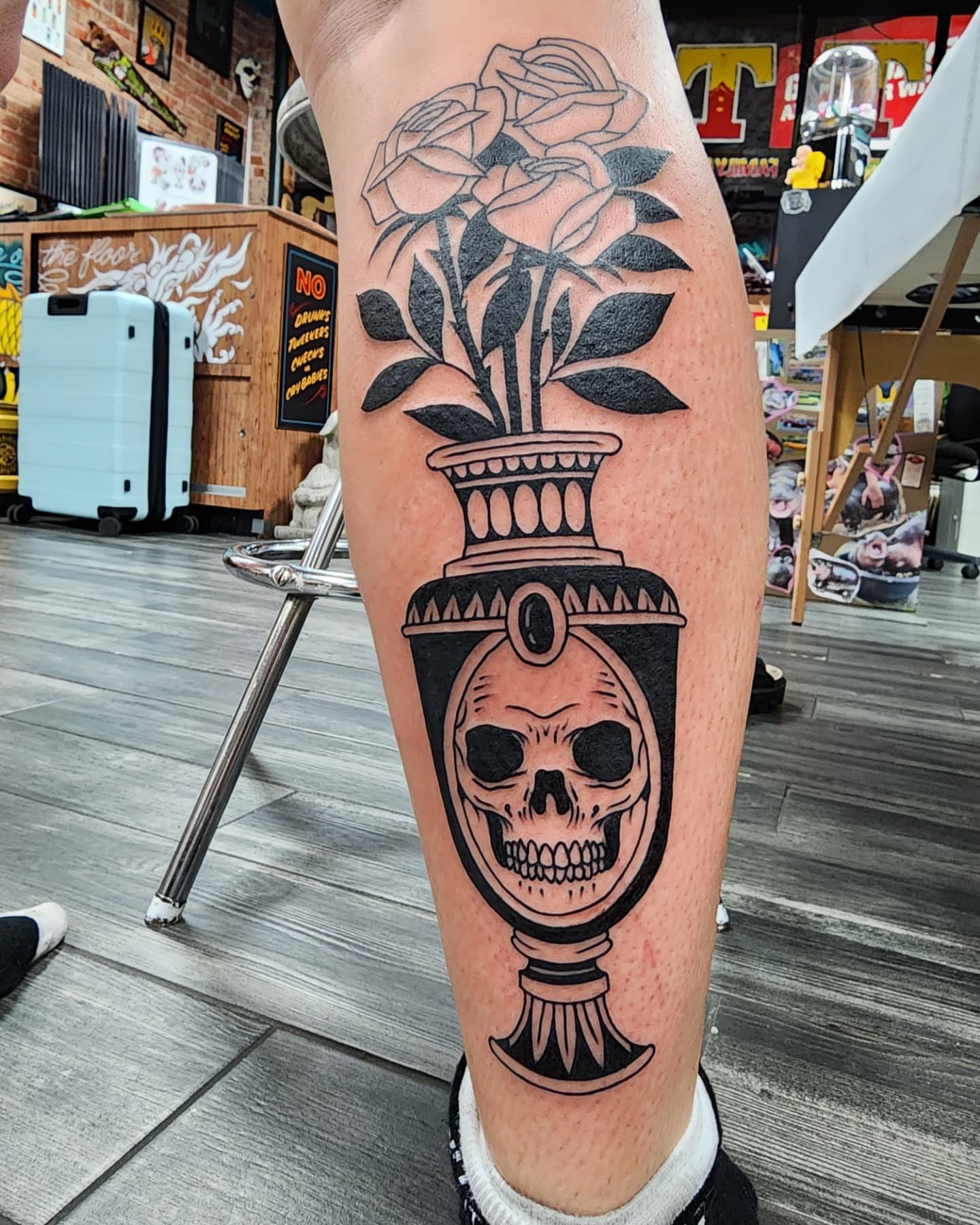 Tattoo by @milesdeoring — black_and_grey
