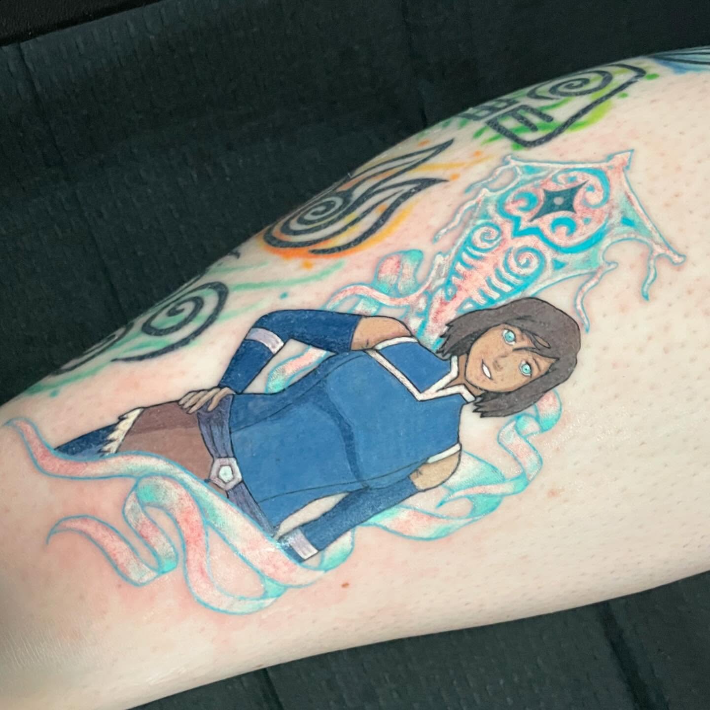 Tattoo by @chromaticsauce — anime, watercolor