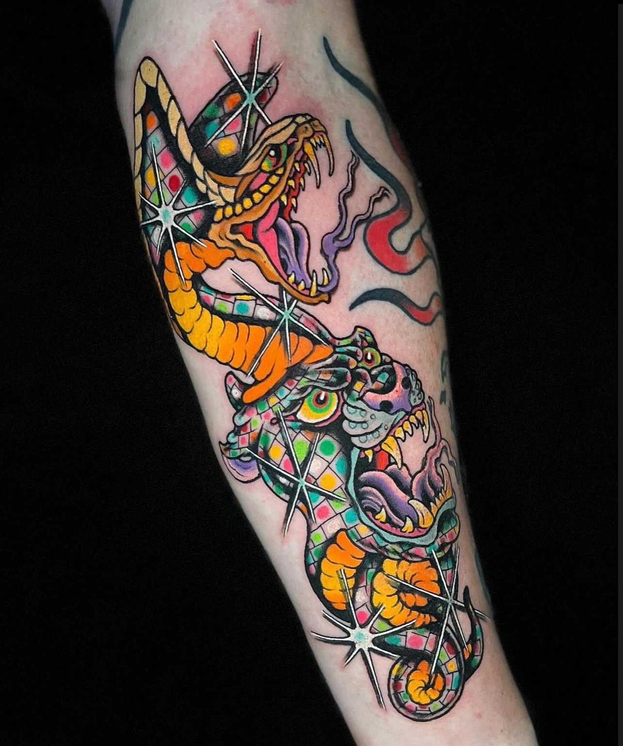 Tattoo by @jadecnapier — american_traditional, geometric