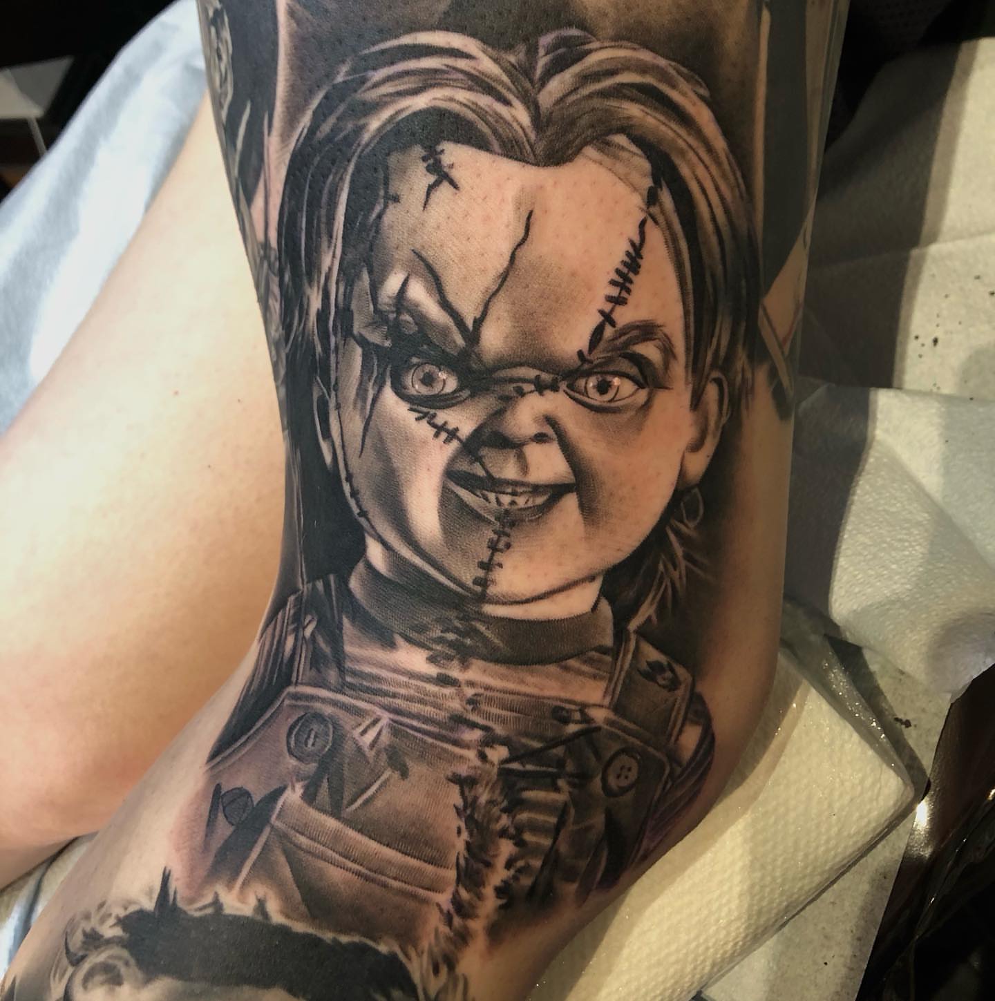 Tattoo by @mikedohertytattoos — black_and_grey, realism