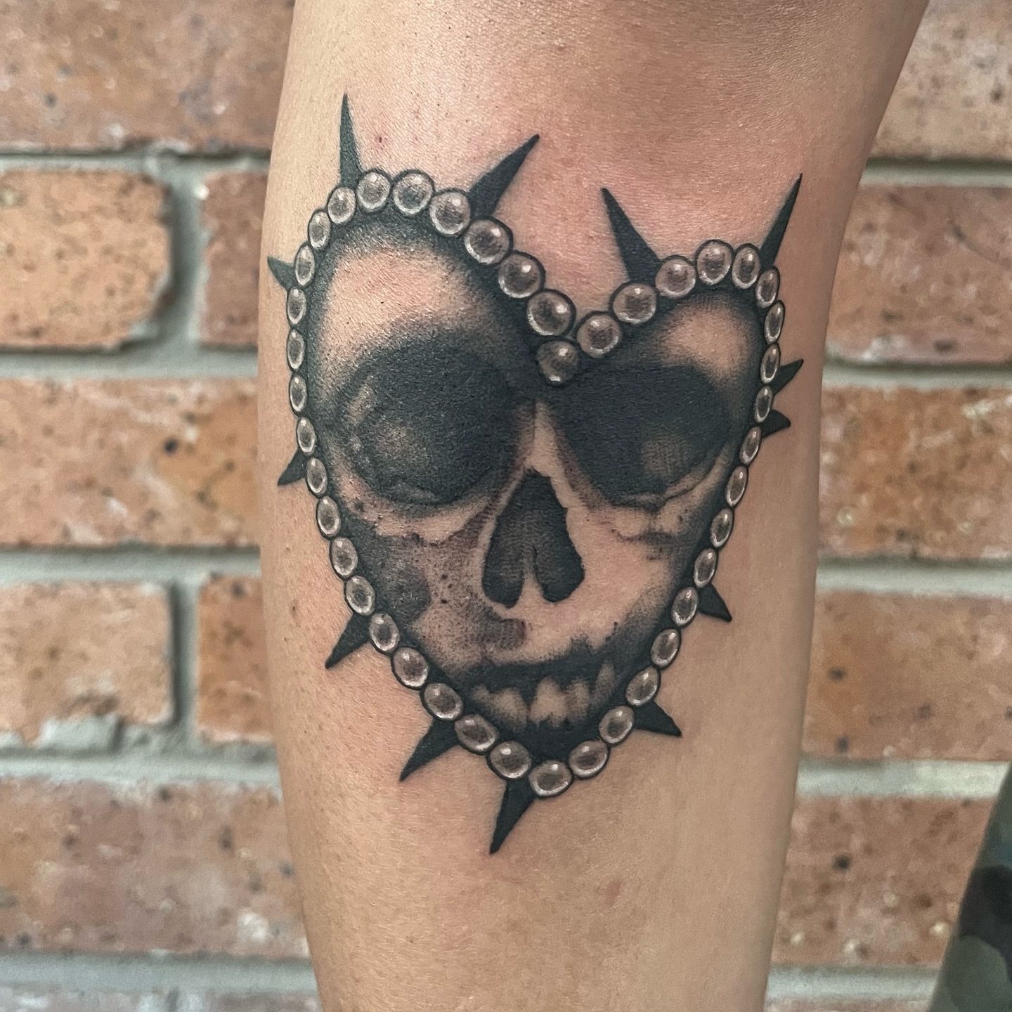 Skull realism tattoo on the forearm by Myla Jane, Houston, Texas