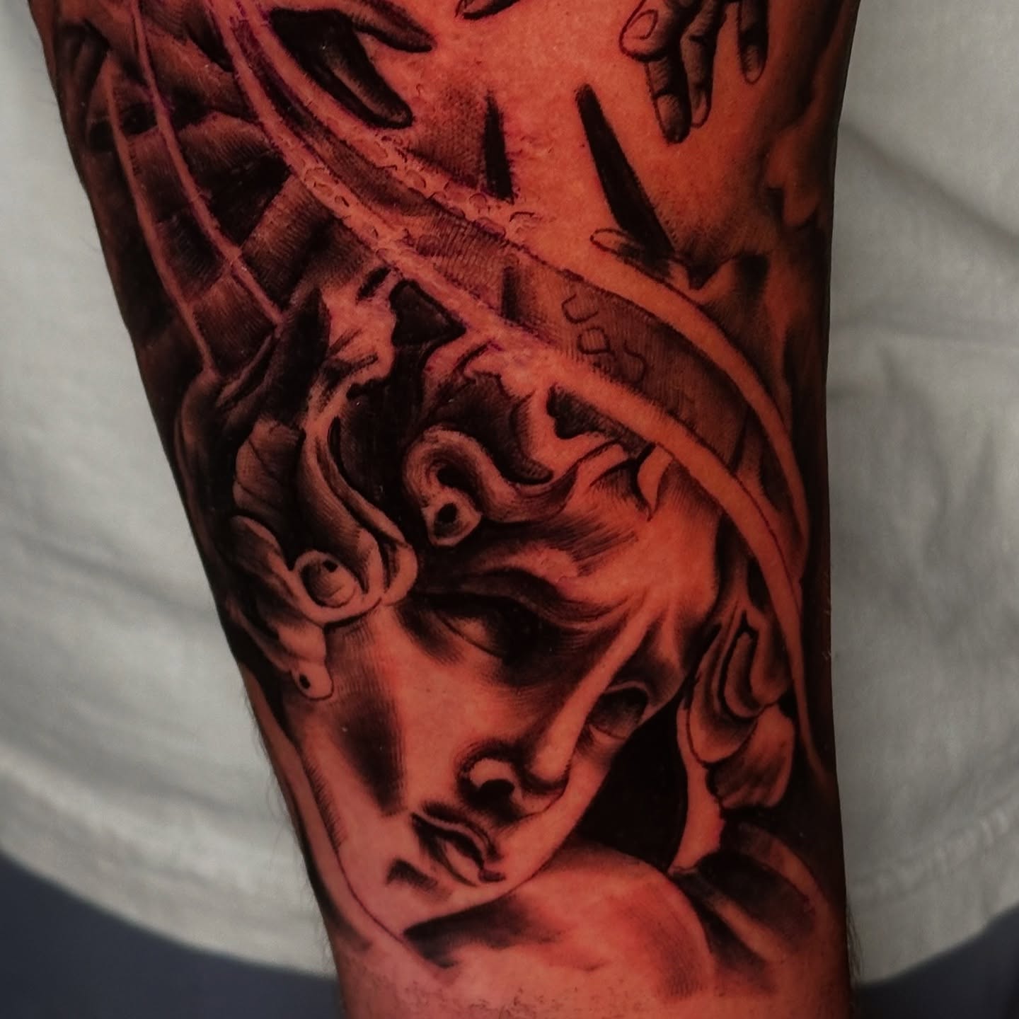 Tattoo by @kendyyl — black_and_grey, realism