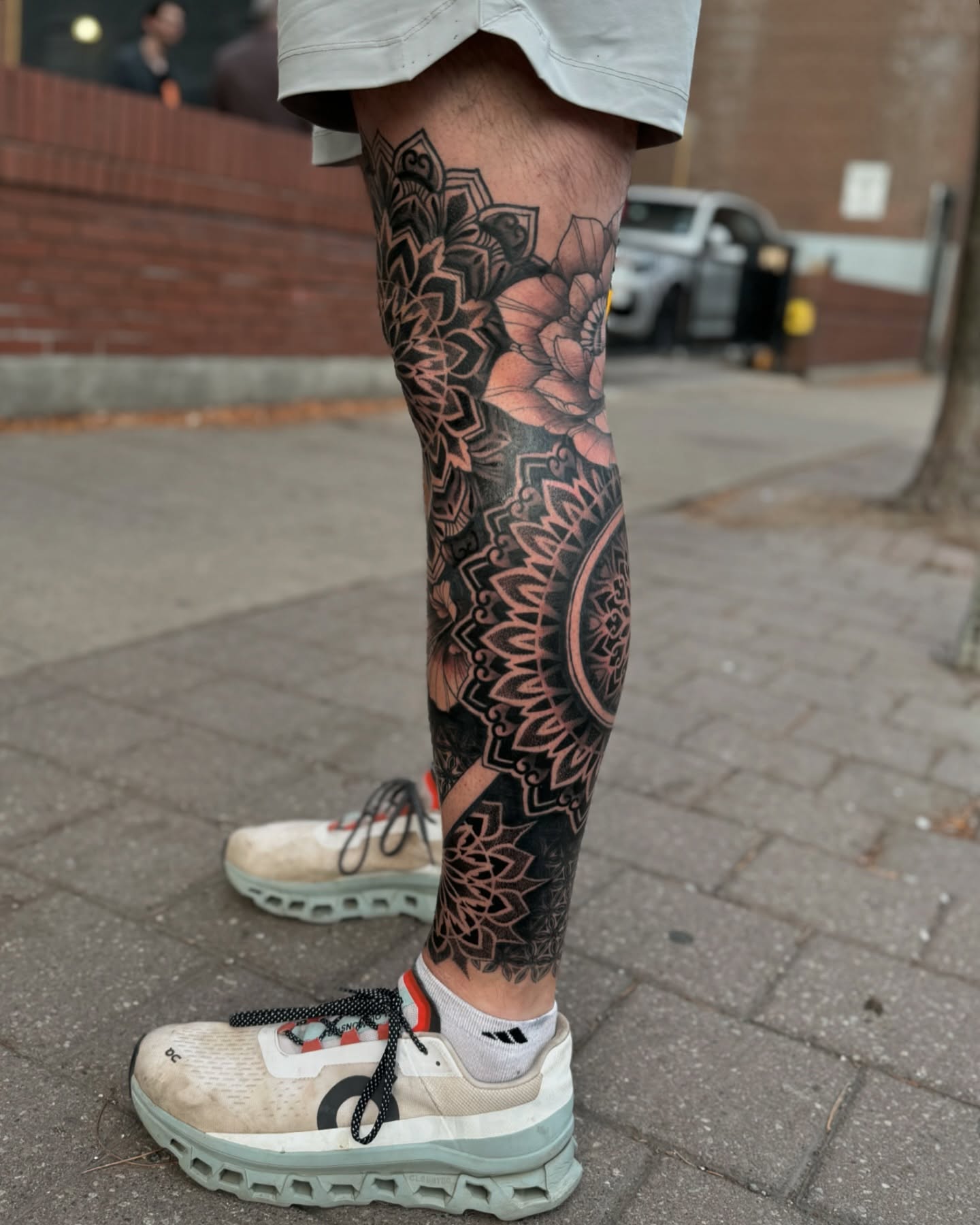 Tattoo by @fleur.tattoos — geometric, black_and_grey