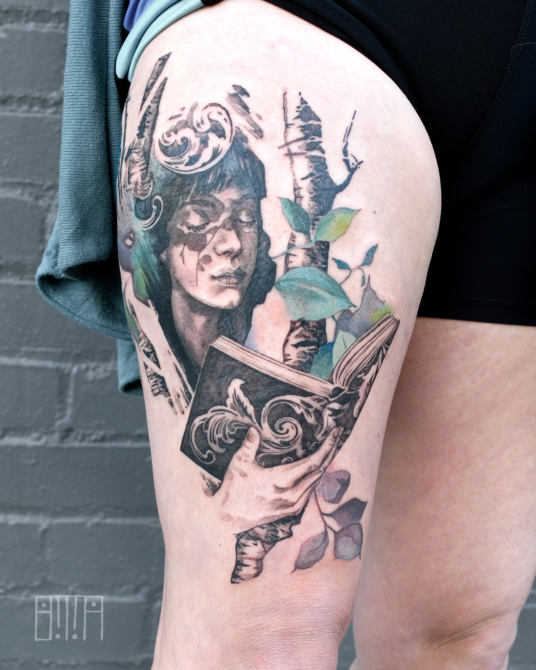 Tattoo by @emmagracetattoo — realism, dotwork