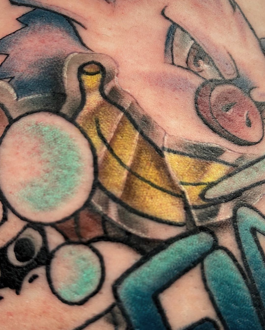 Bee American traditional tattoo by Brian Overholt