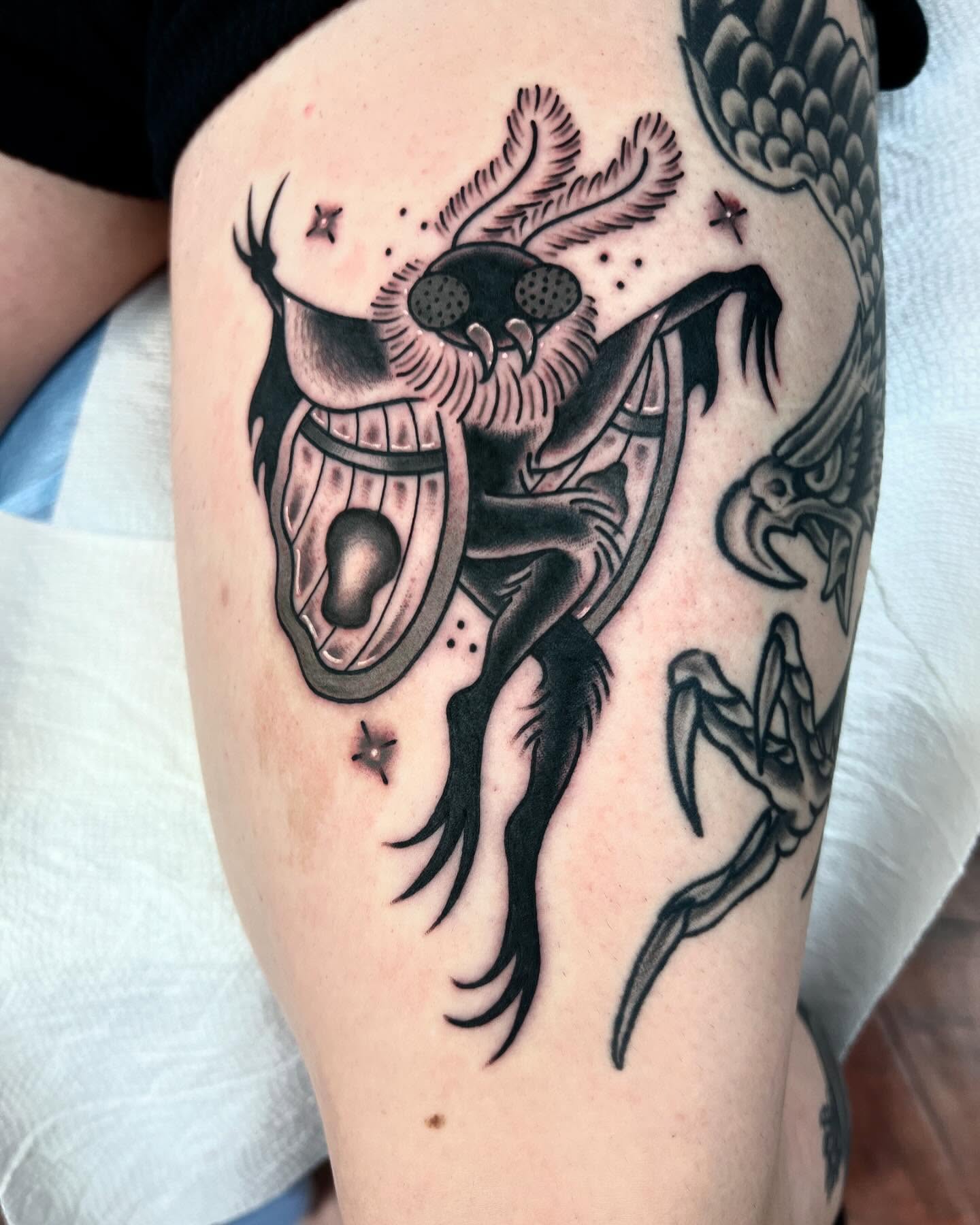 Tattoo by @howler.tattoos โ american_traditional, black_and_grey