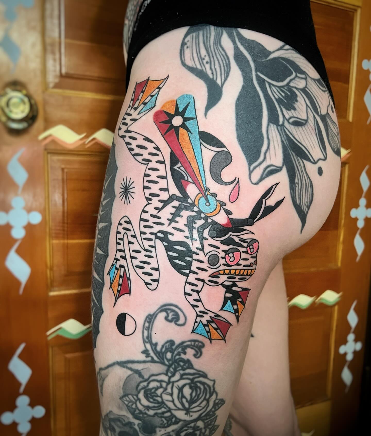 Tattoo by @maneefriday — american_traditional, geometric