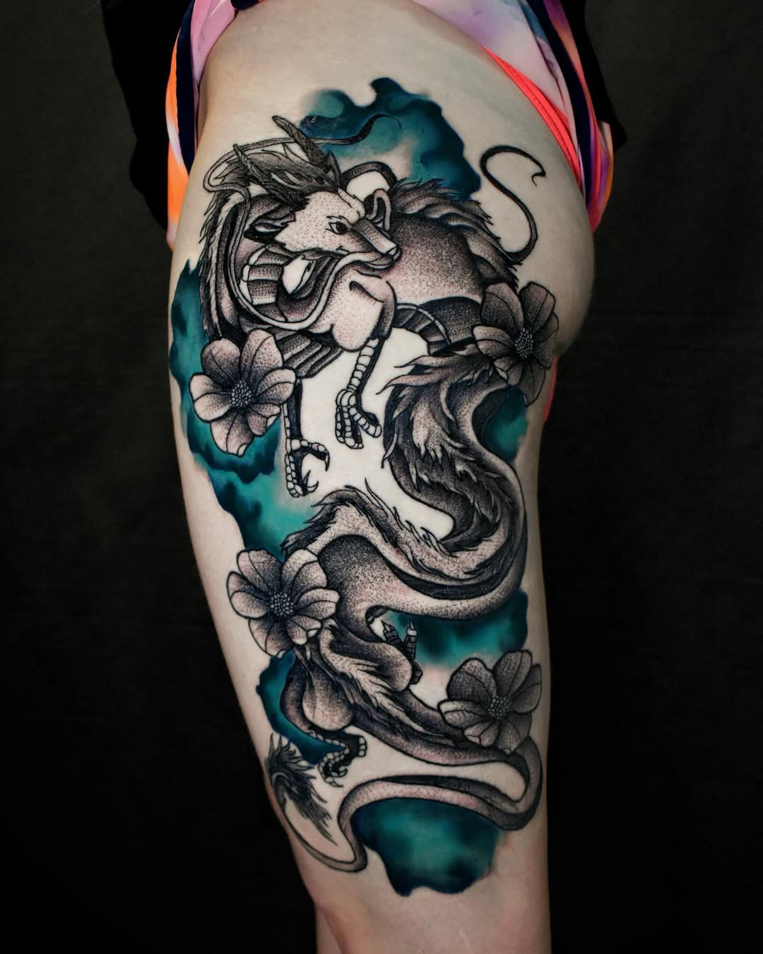 Tattoo by @lizgracedunn — japanese_irezumi, dotwork