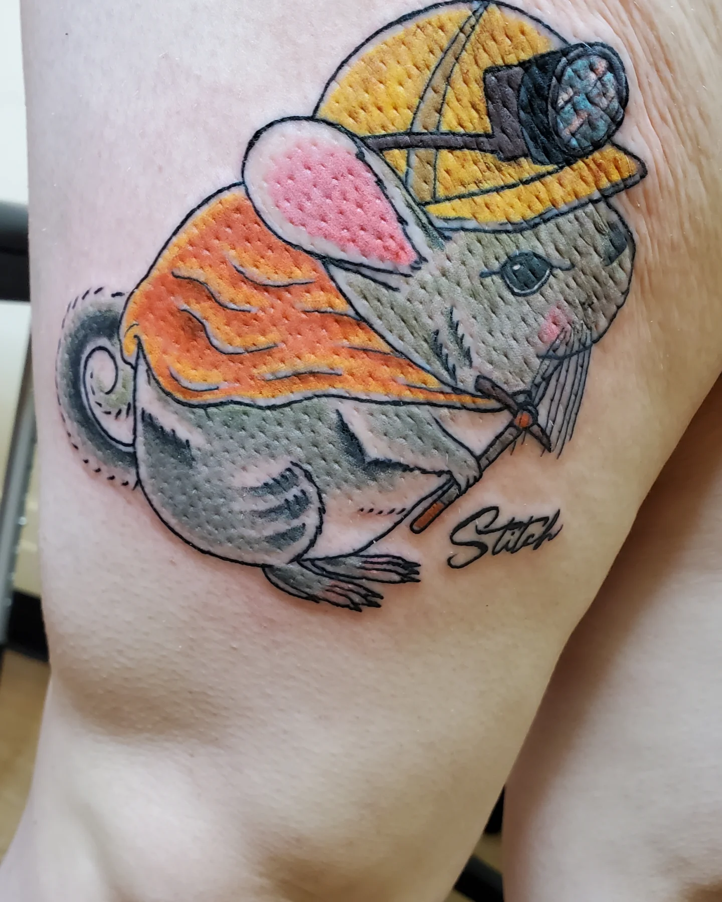 Chinchilla dotwork tattoo on the forearm by Sum'er Daize Tattoos