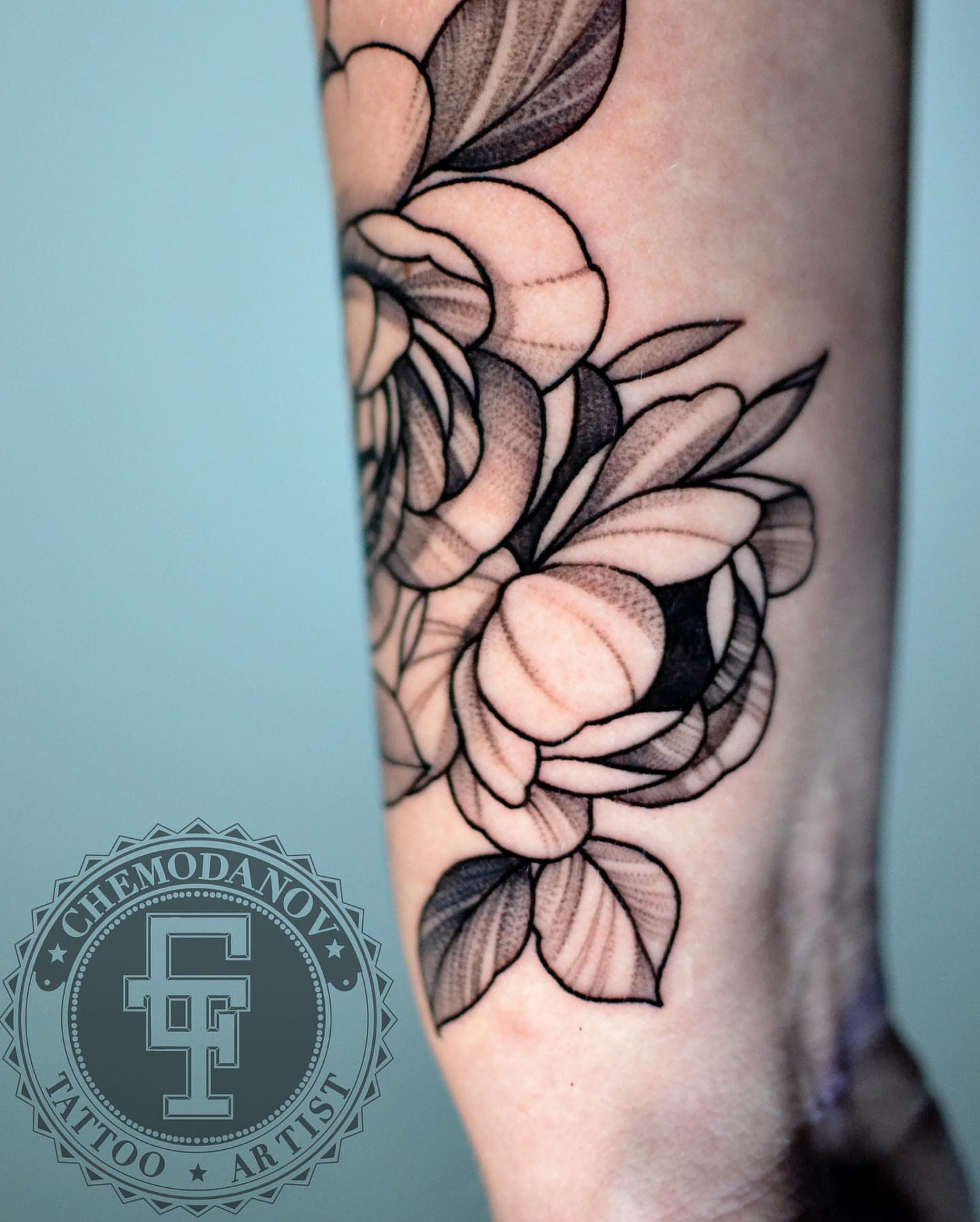Tattoo by @chemodanov11 — black_and_grey
