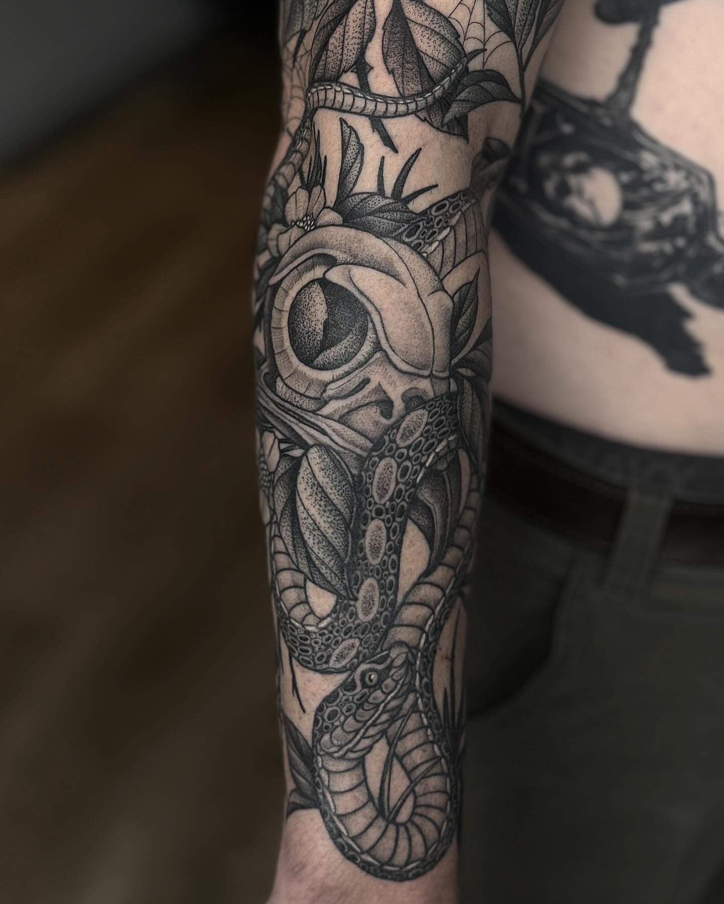 Tattoo by @thiefhands — black_and_grey, realism