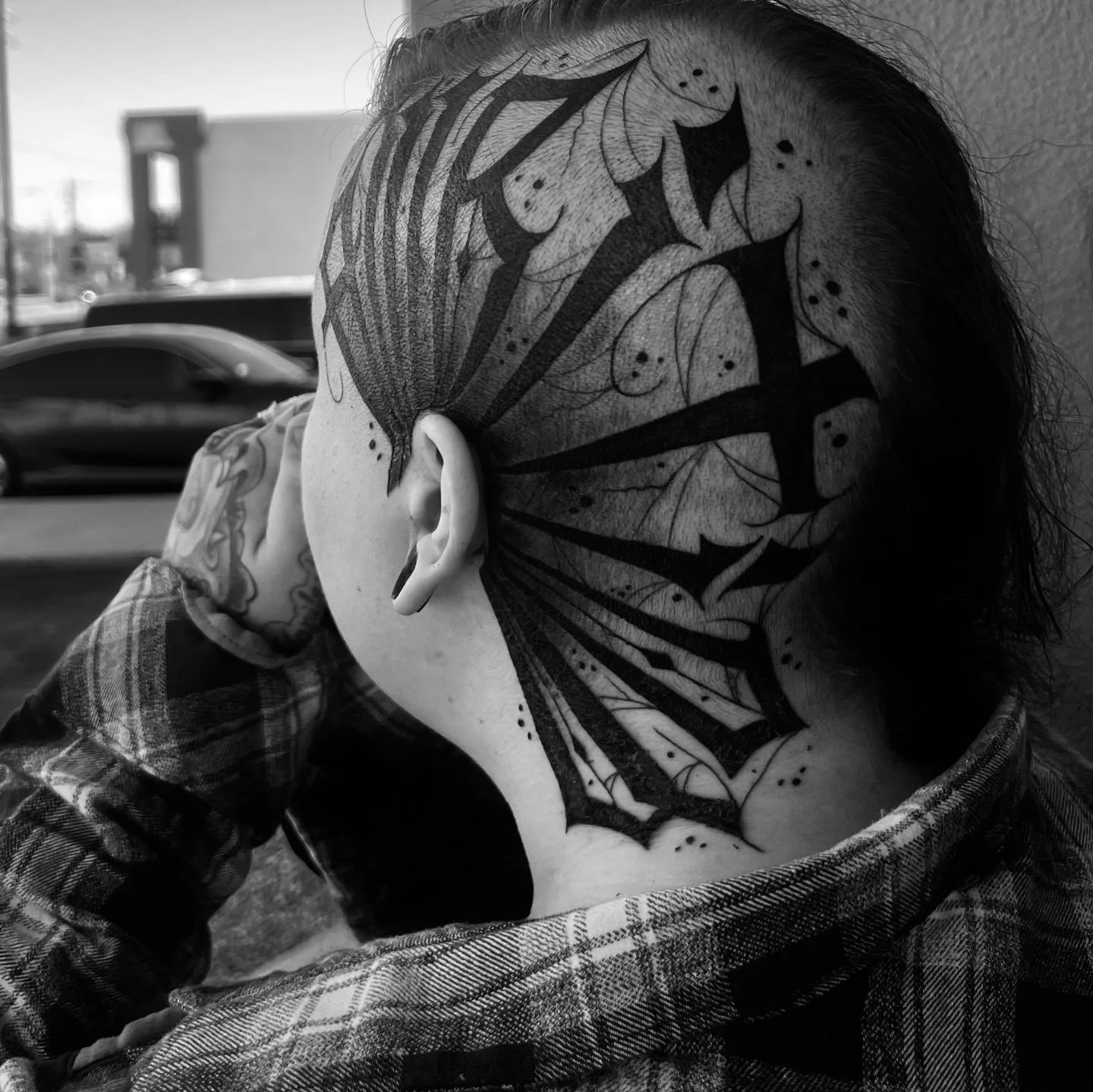 Tattoo by @big_c._tattoos — dotwork, geometric
