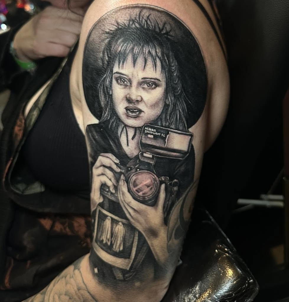 Tattoo by @sailorlori — realism, black_and_grey