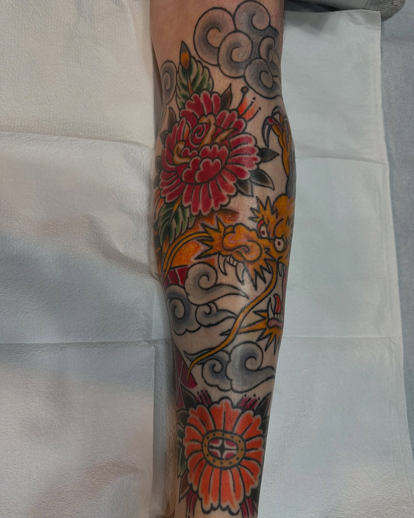 Tattoo by @rollhardy — american_traditional, japanese_irezumi