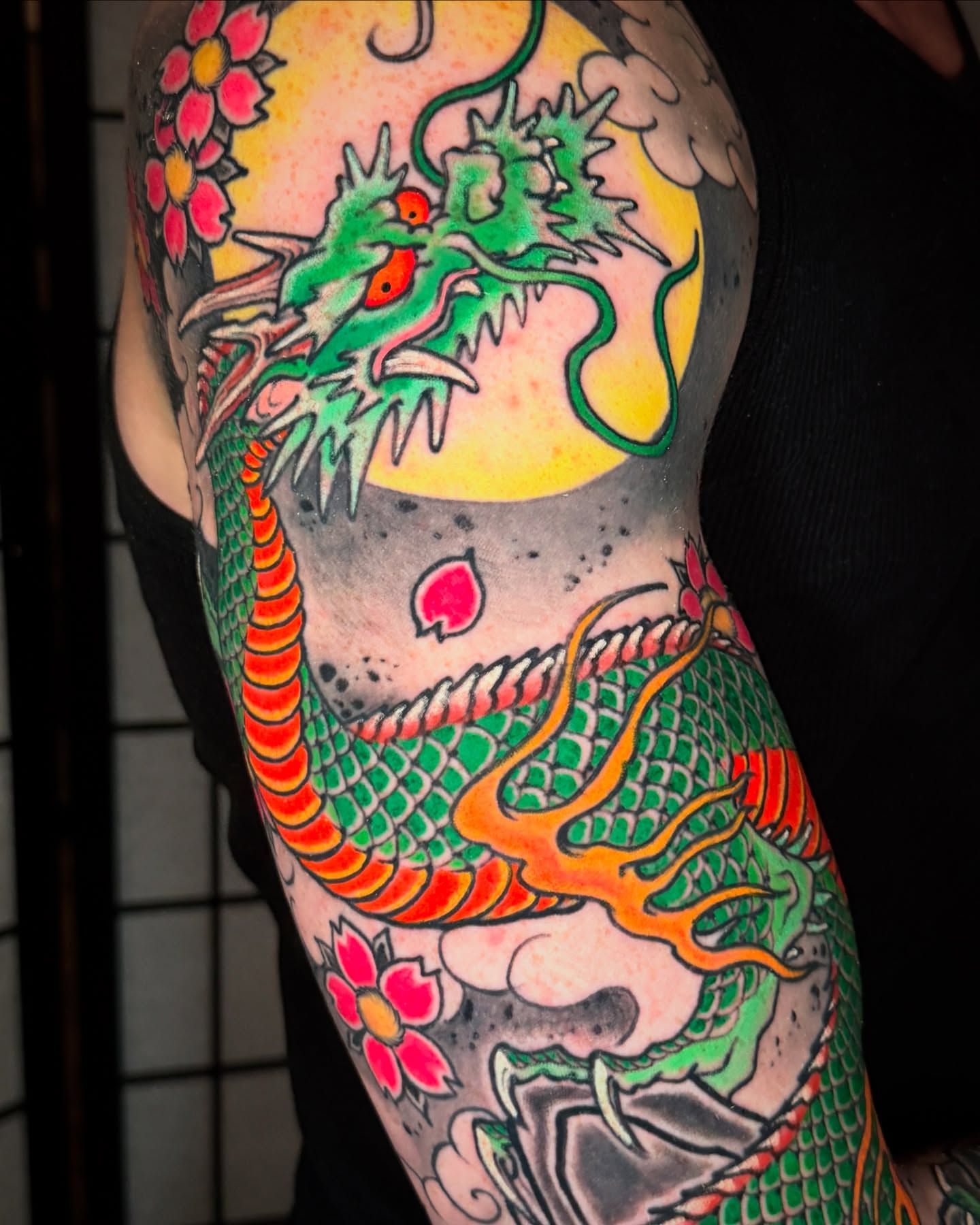 Dragon japanese irezumi tattoo on the forearm by Jon Mesa