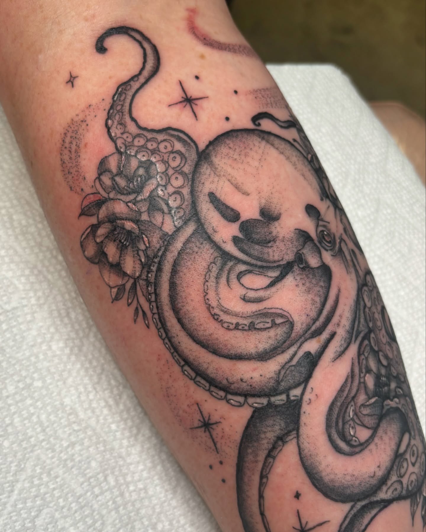 Tattoo by @bridgetsmithtattoos — dotwork, realism