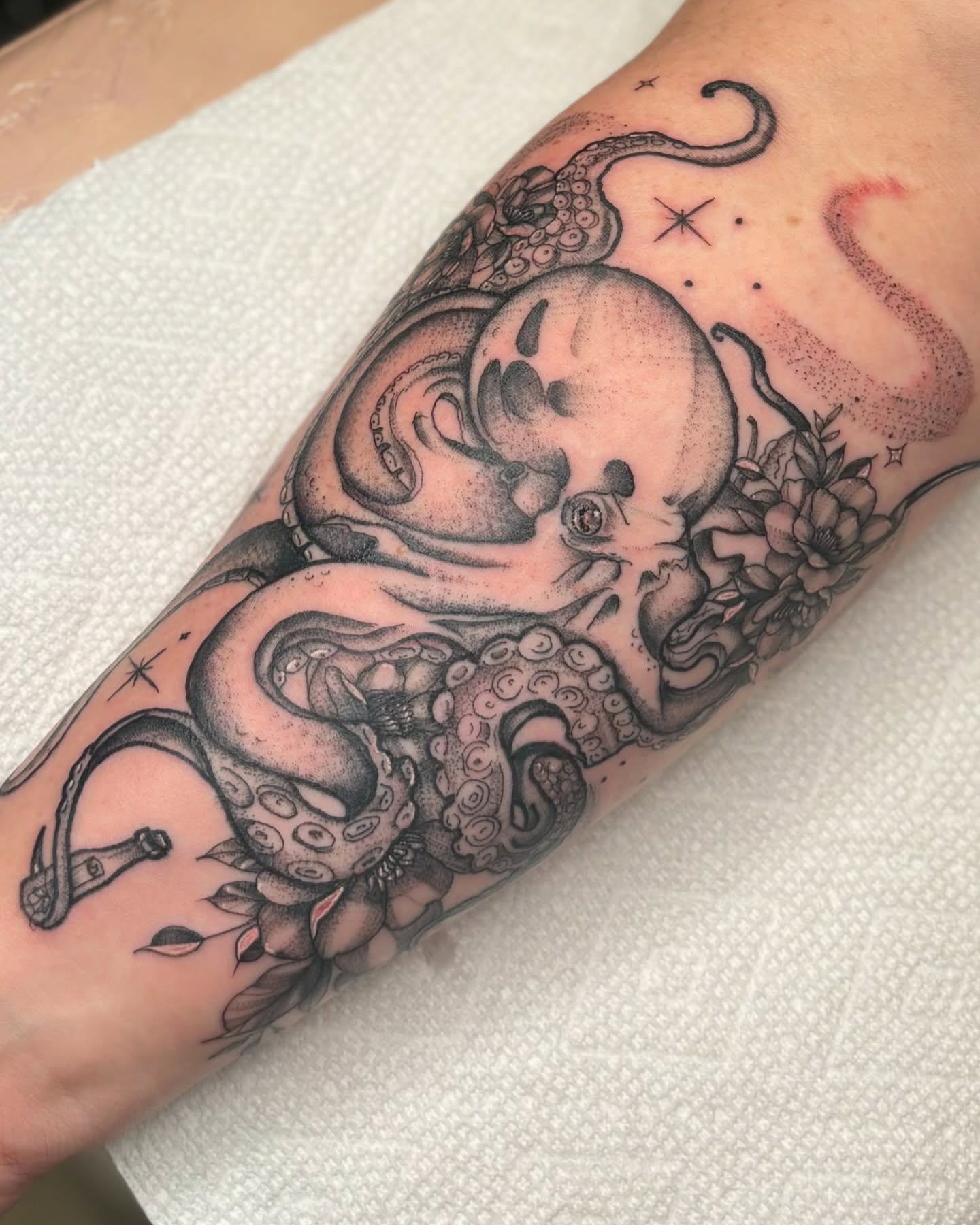 Tattoo by @bridgetsmithtattoos — dotwork, realism