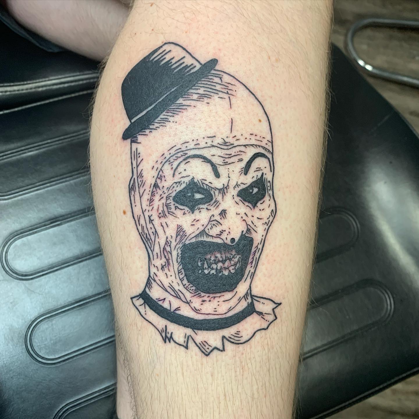Tattoo by @goat76 — black_and_grey