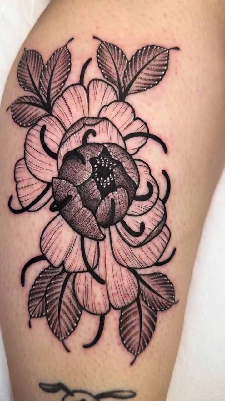 Chrysanthemum flower japanese irezumi tattoo by ๐ฎ๐๐๐๐๐๐