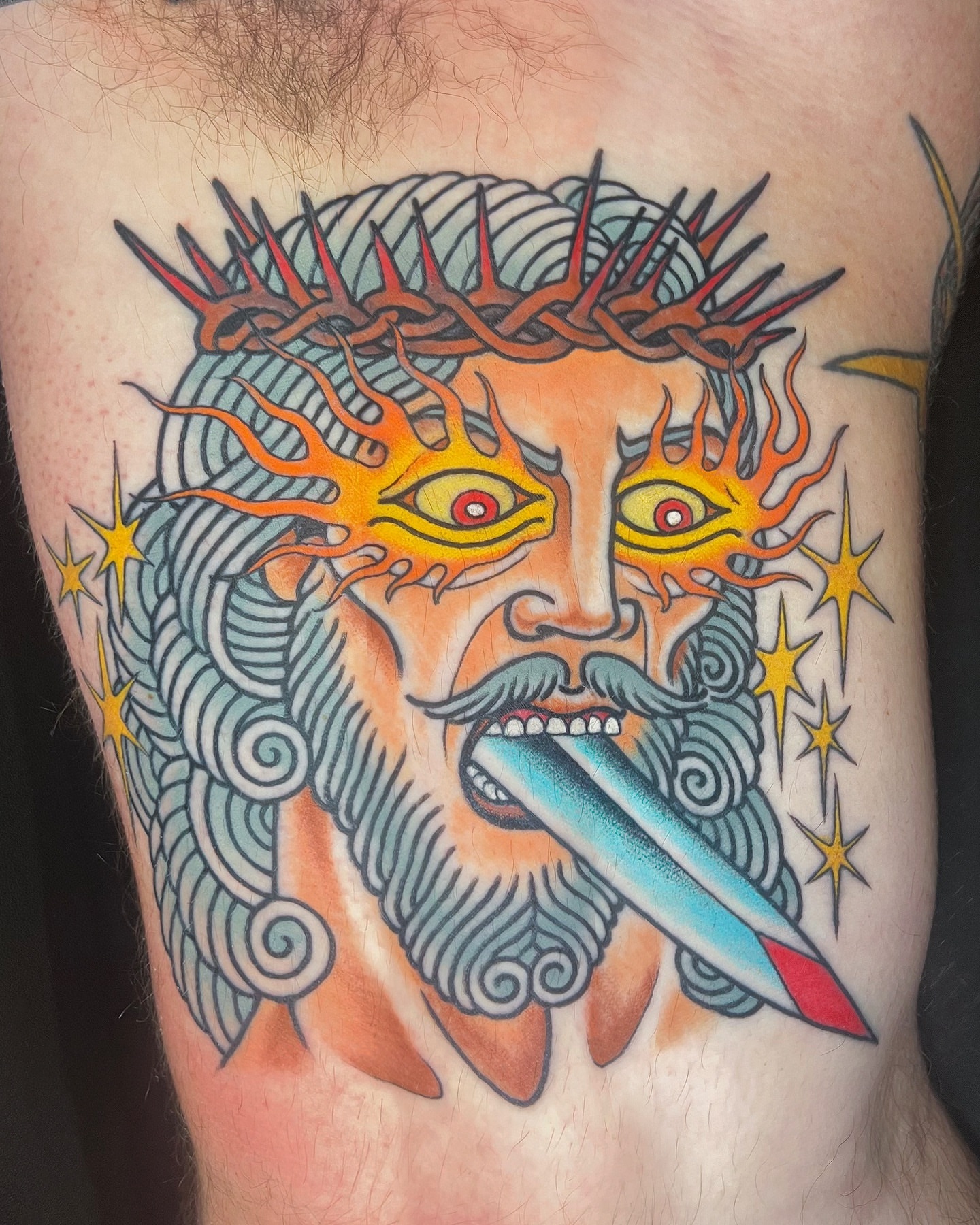 Tattoo by @curtbaer — american_traditional, surrealism