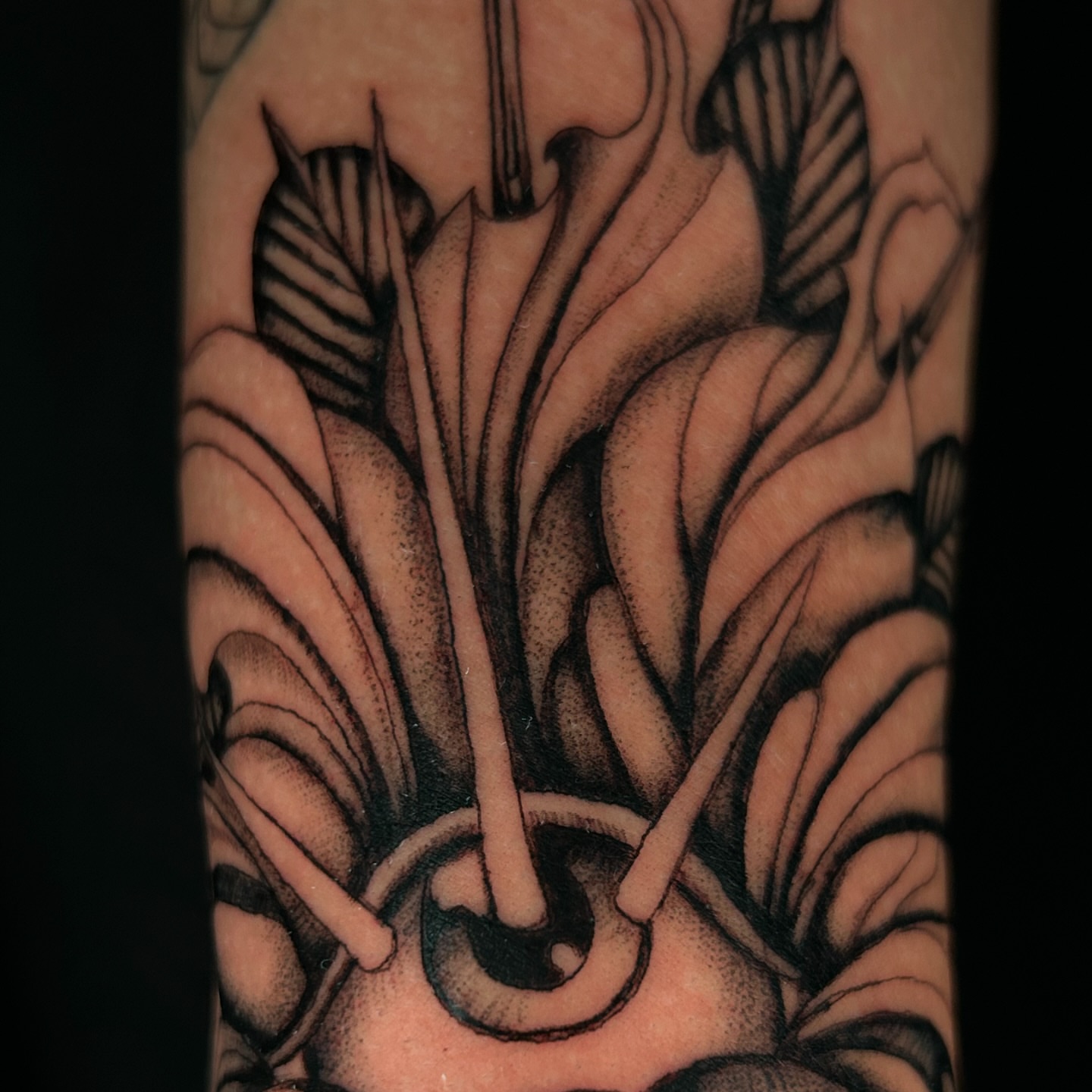 Tattoo by @beingtattoos — dotwork, black_and_grey