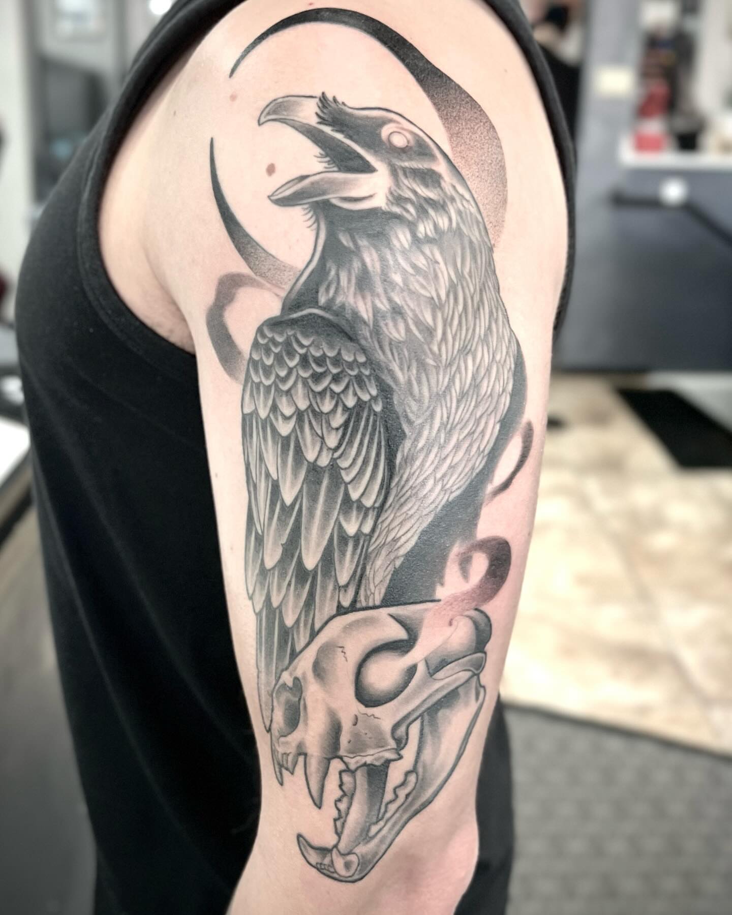 Tattoo by @keithgobleart — black_and_grey, realism