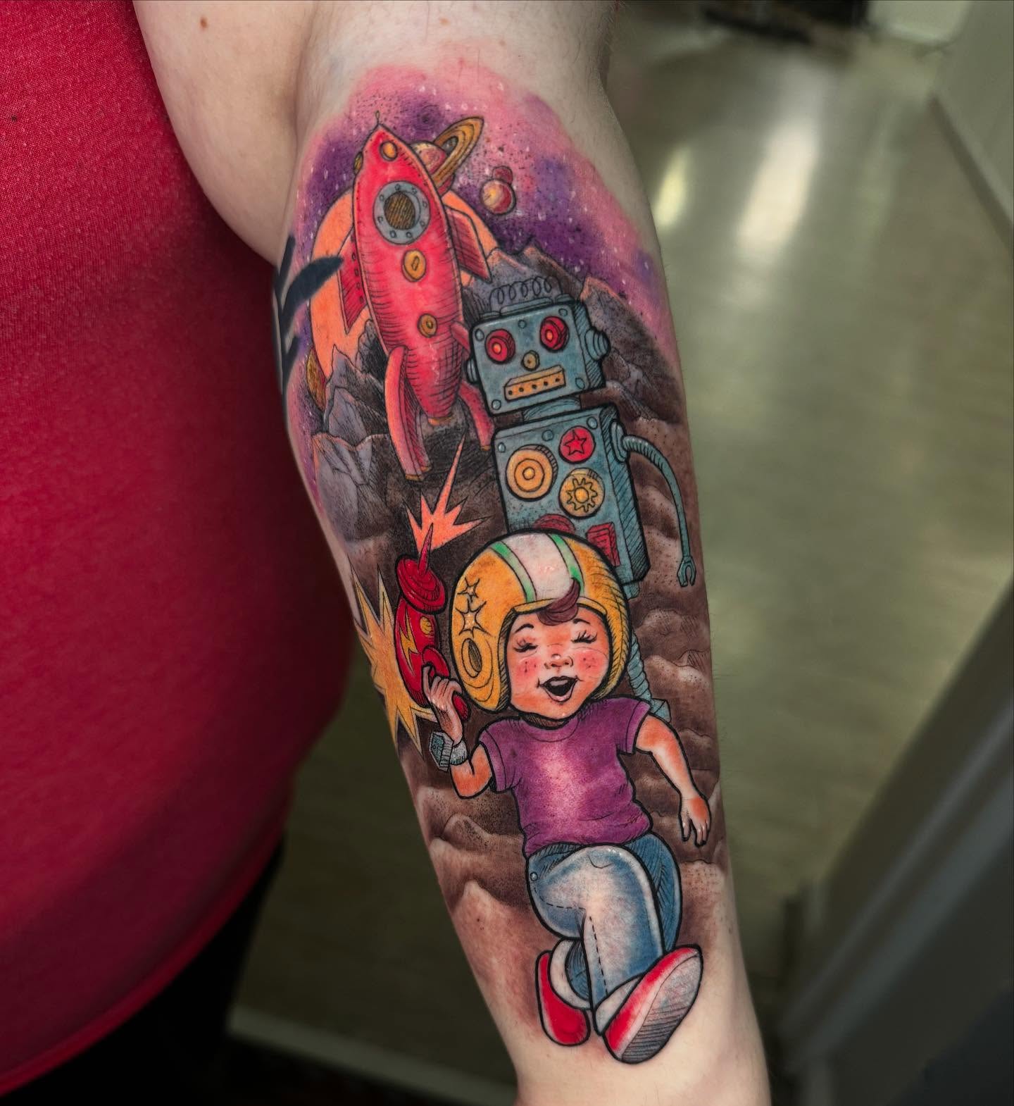 Tattoo by @silkytattoos — illustrative, dotwork