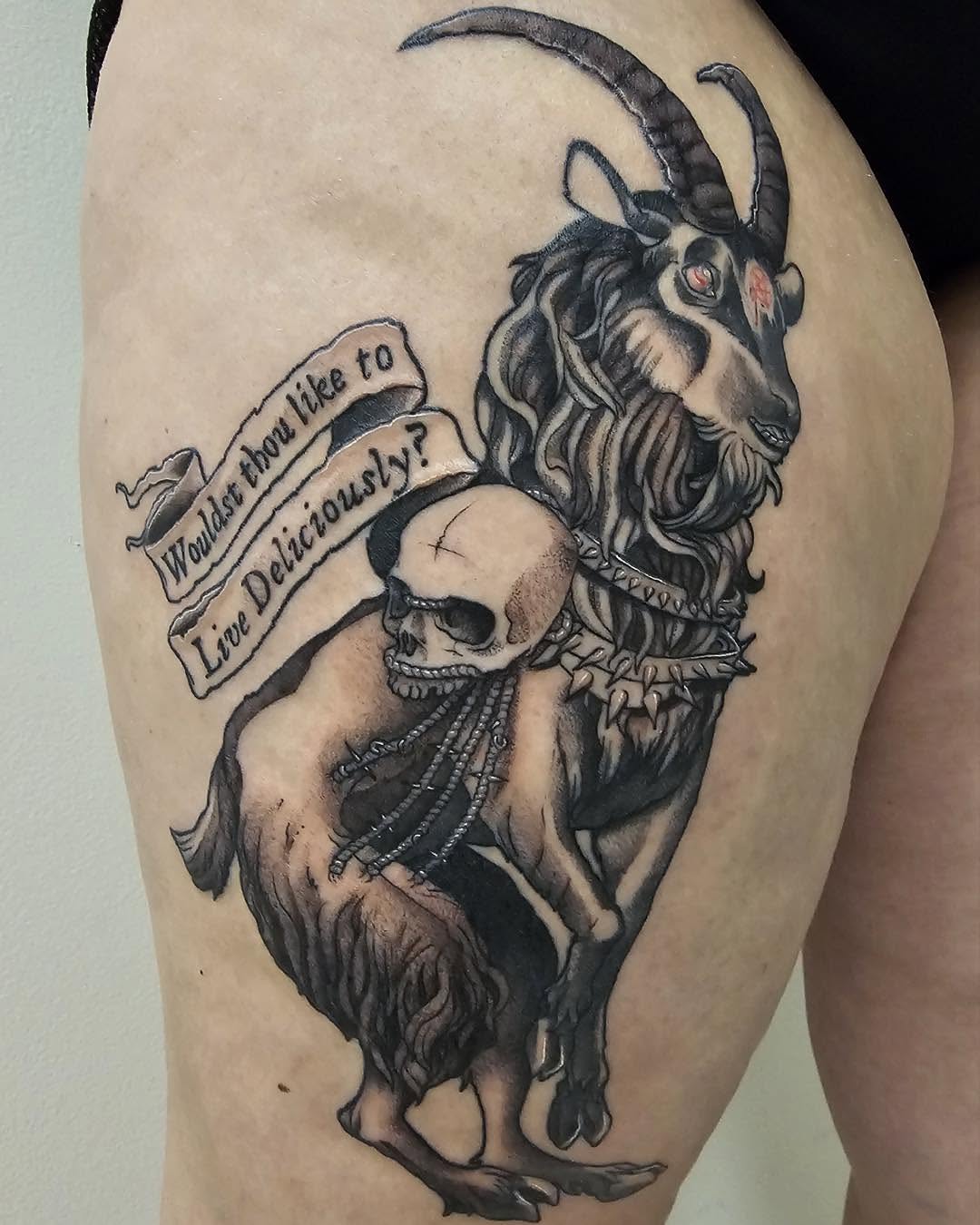 Tattoo by @tatoutofhell โ black_and_grey, realism