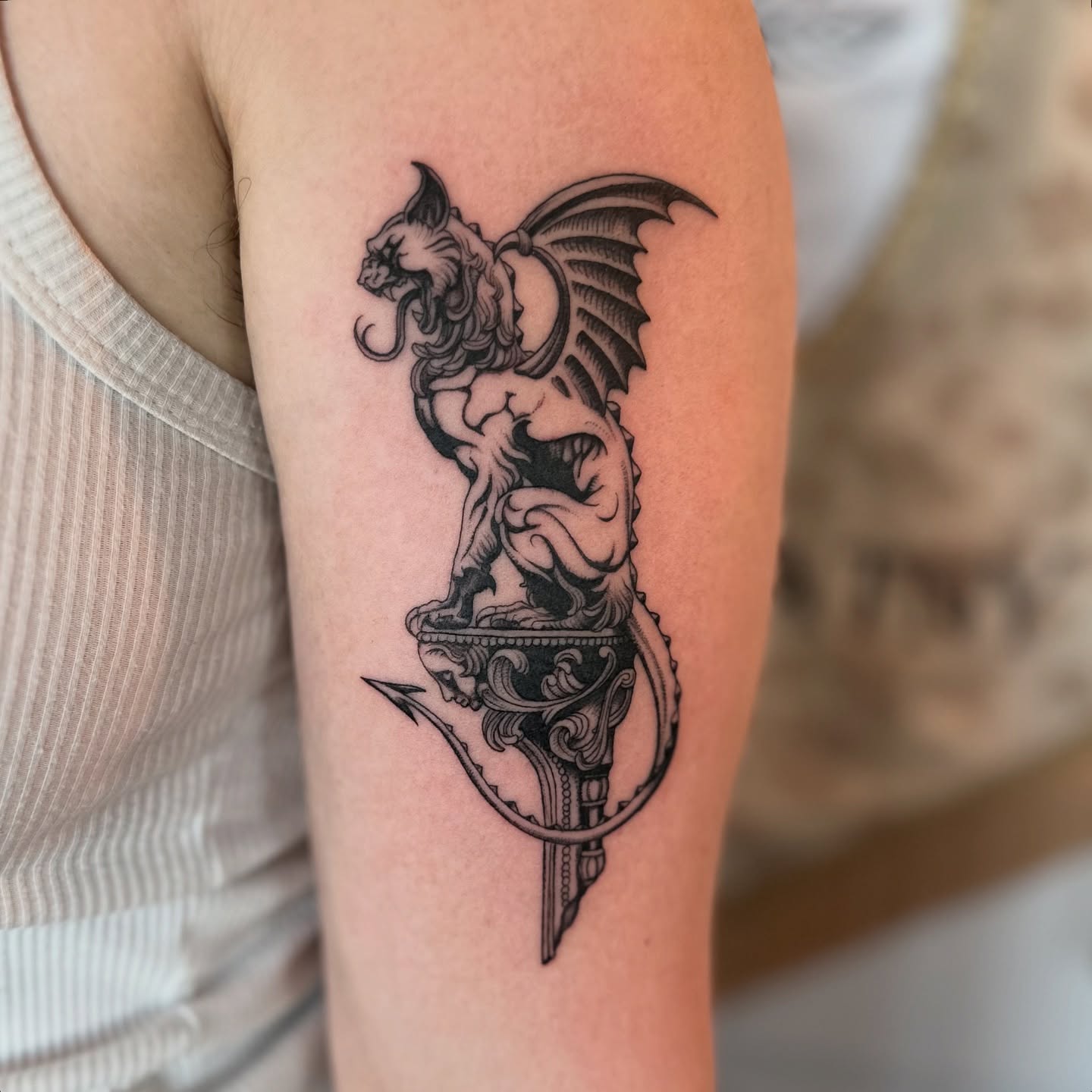 Tattoo by @kindredspirits_tattoo โ black_and_grey