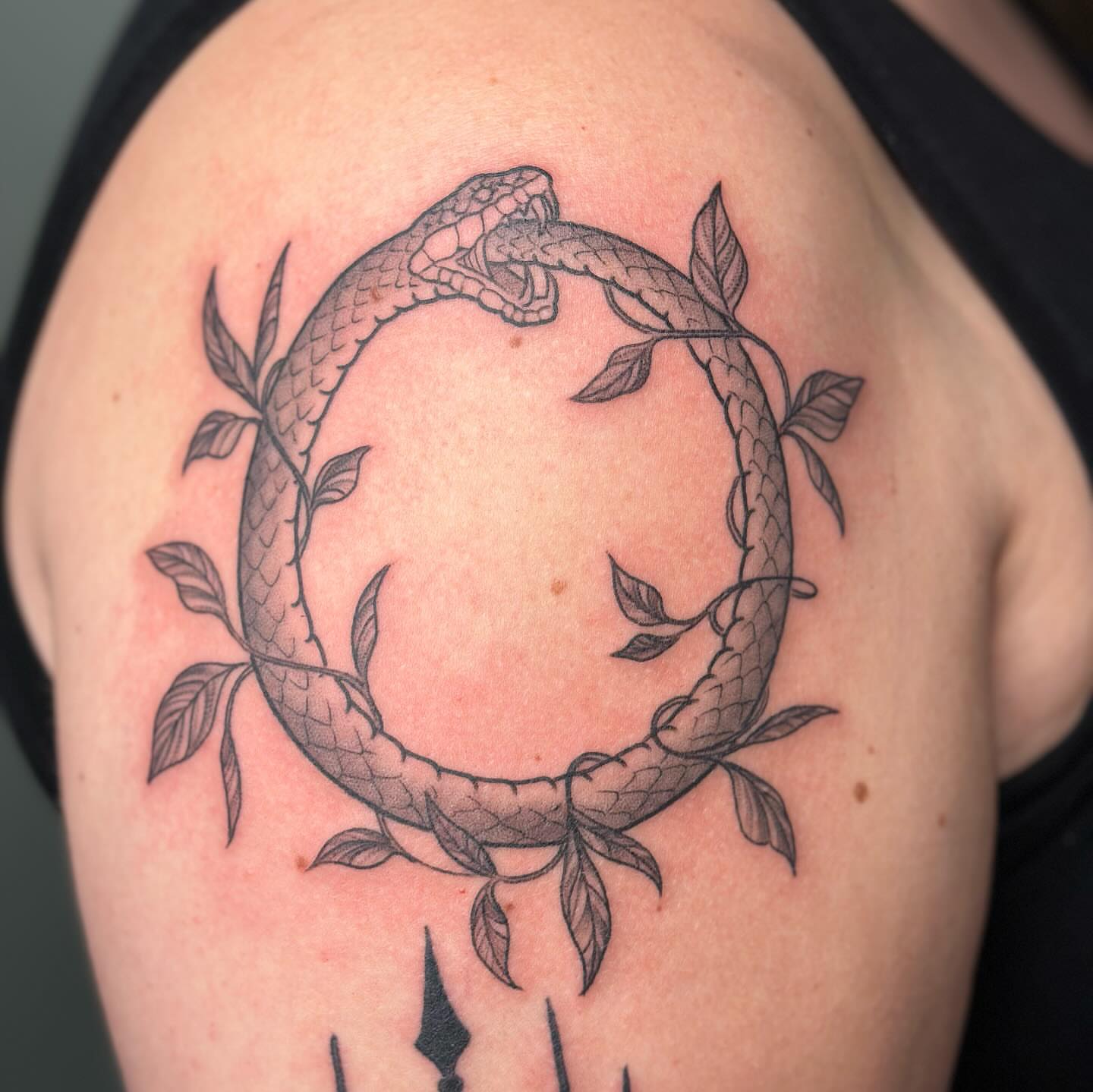 Tattoo by @hunterdoestattoos β black_and_grey