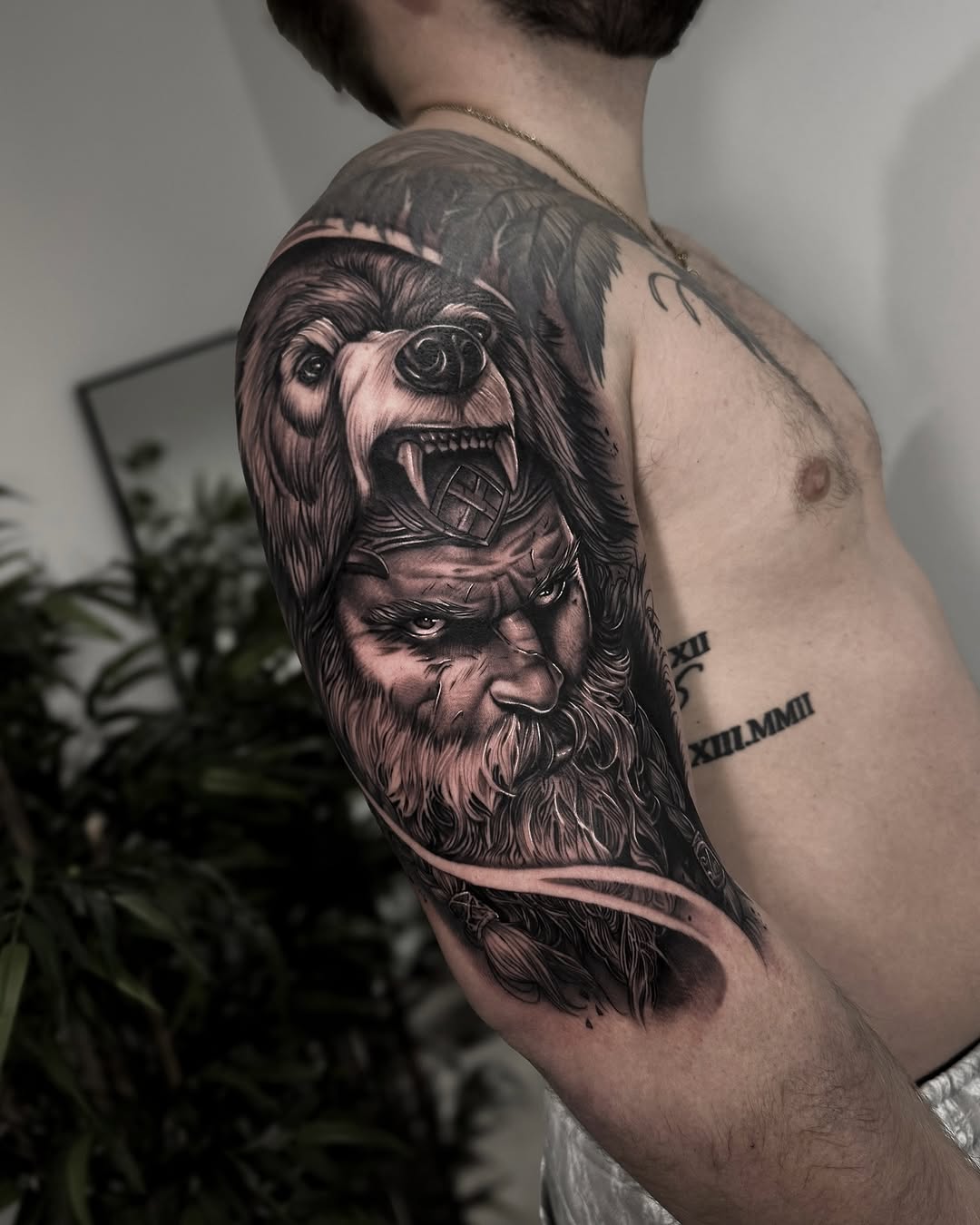 Tattoo by @rinktattoos — realism, black_and_grey