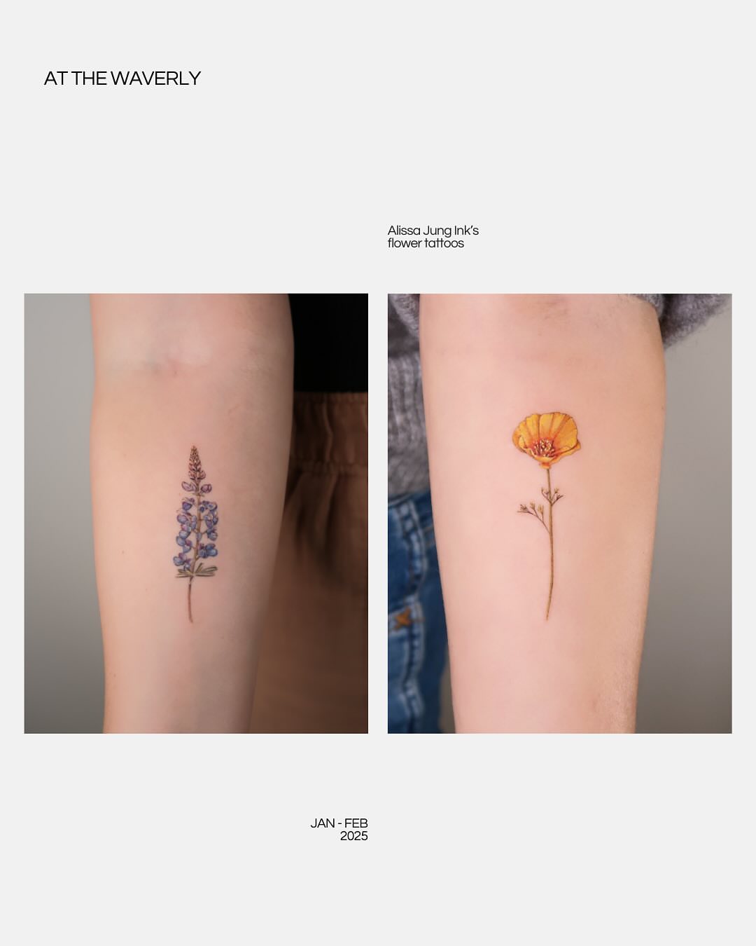 Flower realism tattoo on the forearm by Alissa Jung