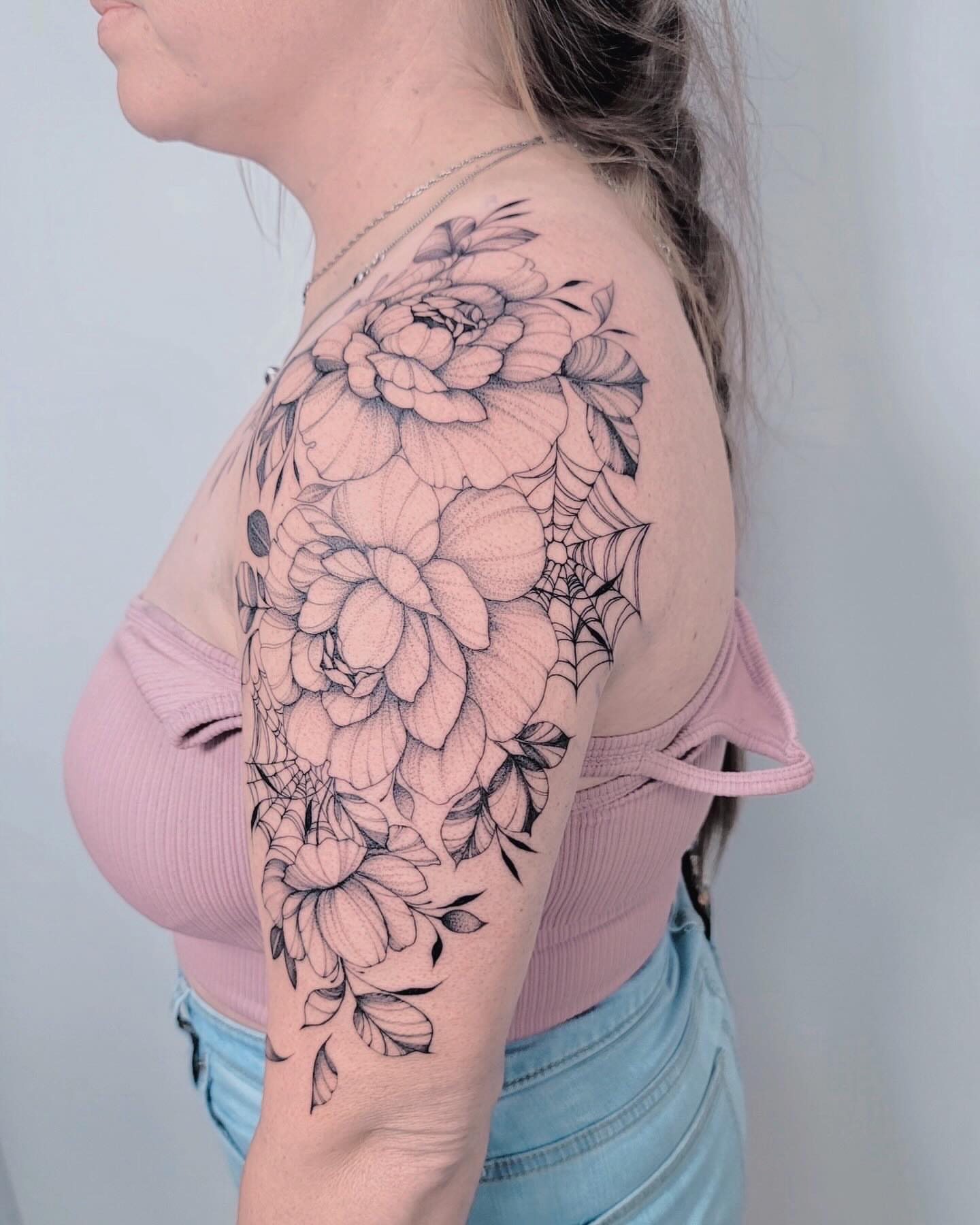 Tattoo by @sky.tattooist17 β black_and_grey
