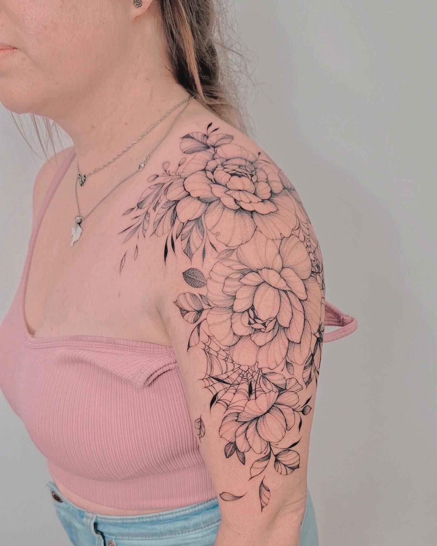 Tattoo by @sky.tattooist17 β black_and_grey
